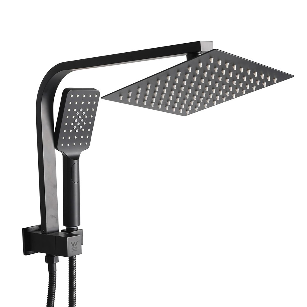 1 Traderight Shower Head Set Silver Rain and Handheld 2-Way Mixer, 1 of 8
