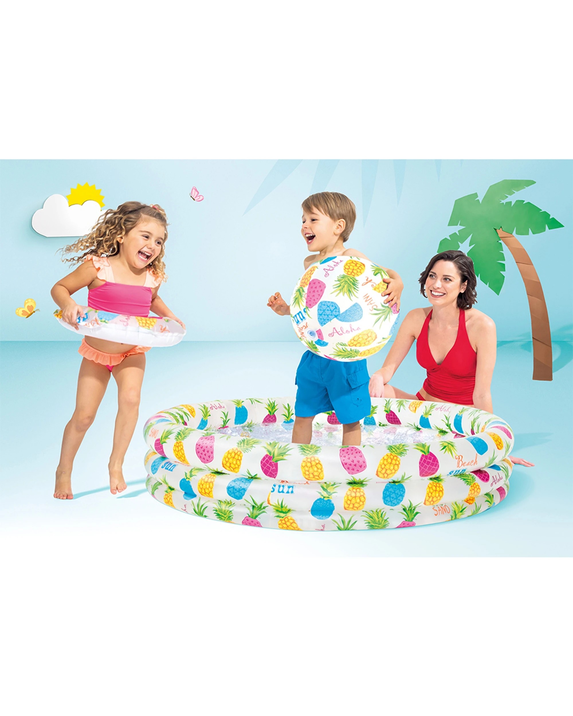 3 Intex Pineapple Splash Swimming Pool Set - Multi, 3 of 5