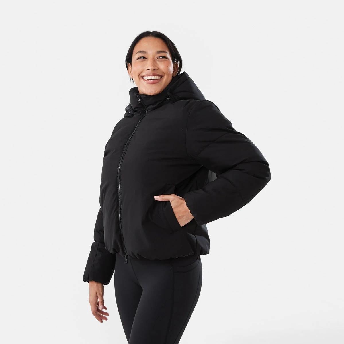3 Active Womens Core Puffer Jacket Black, 3 of 9