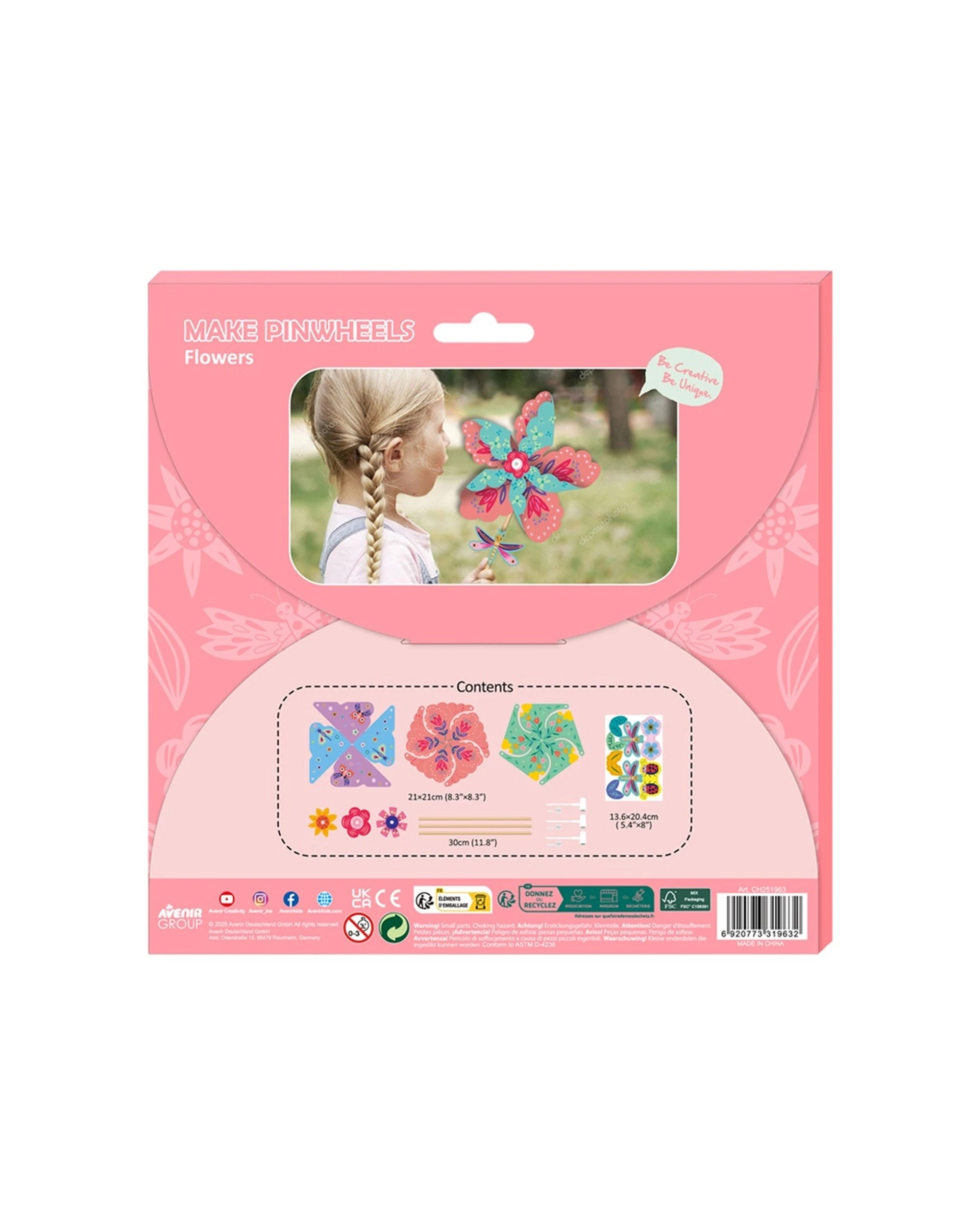 2 Avenir Everyday Craft Make Pinwheels Flowers DIY Kit Kids - Multi, 2 of 2