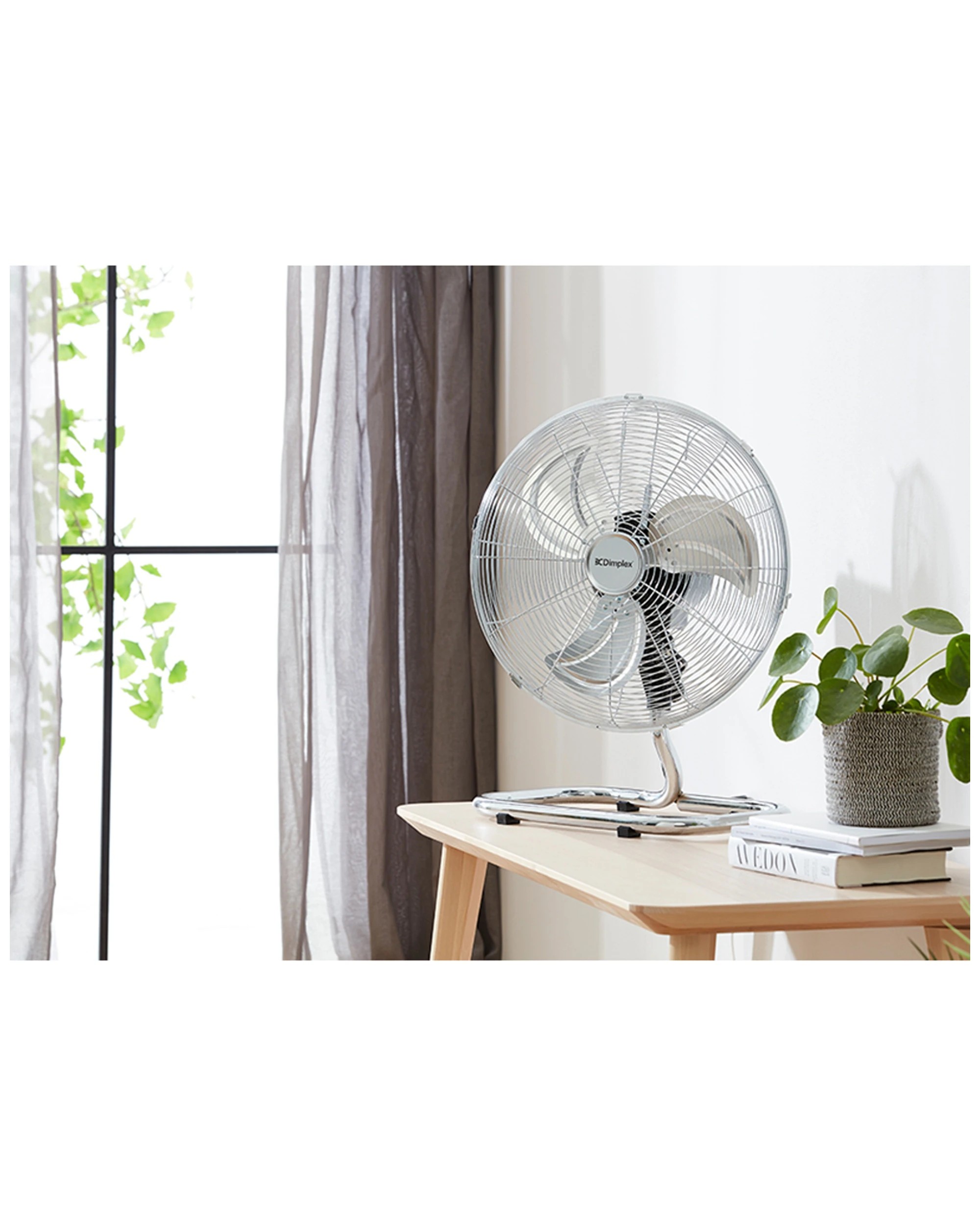 4 Dimplex High Velocity Oscillating Floor Fan 3 Speed Rear Controls Tilt Head
 - silver, 4 of 4