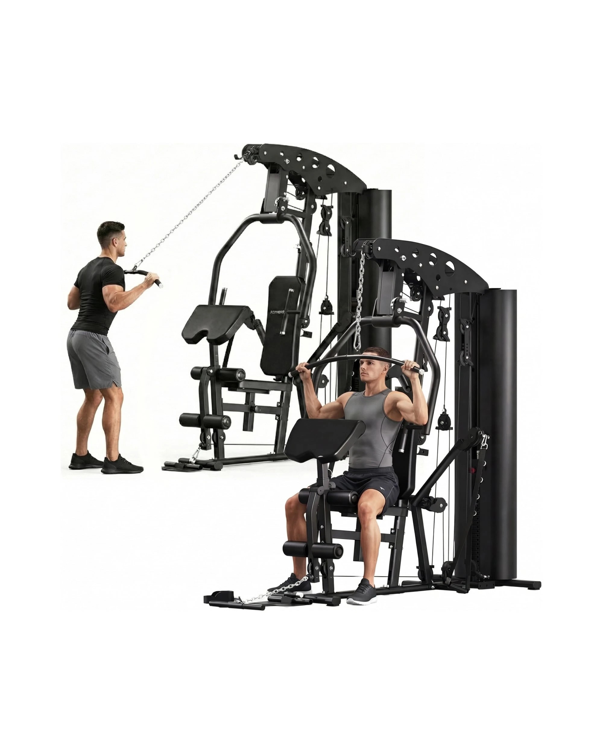 8 Powertrain Home Multi Gym 560 Full Body Training with 90kg Weight Stack Home Gym - Black, 8 of 10