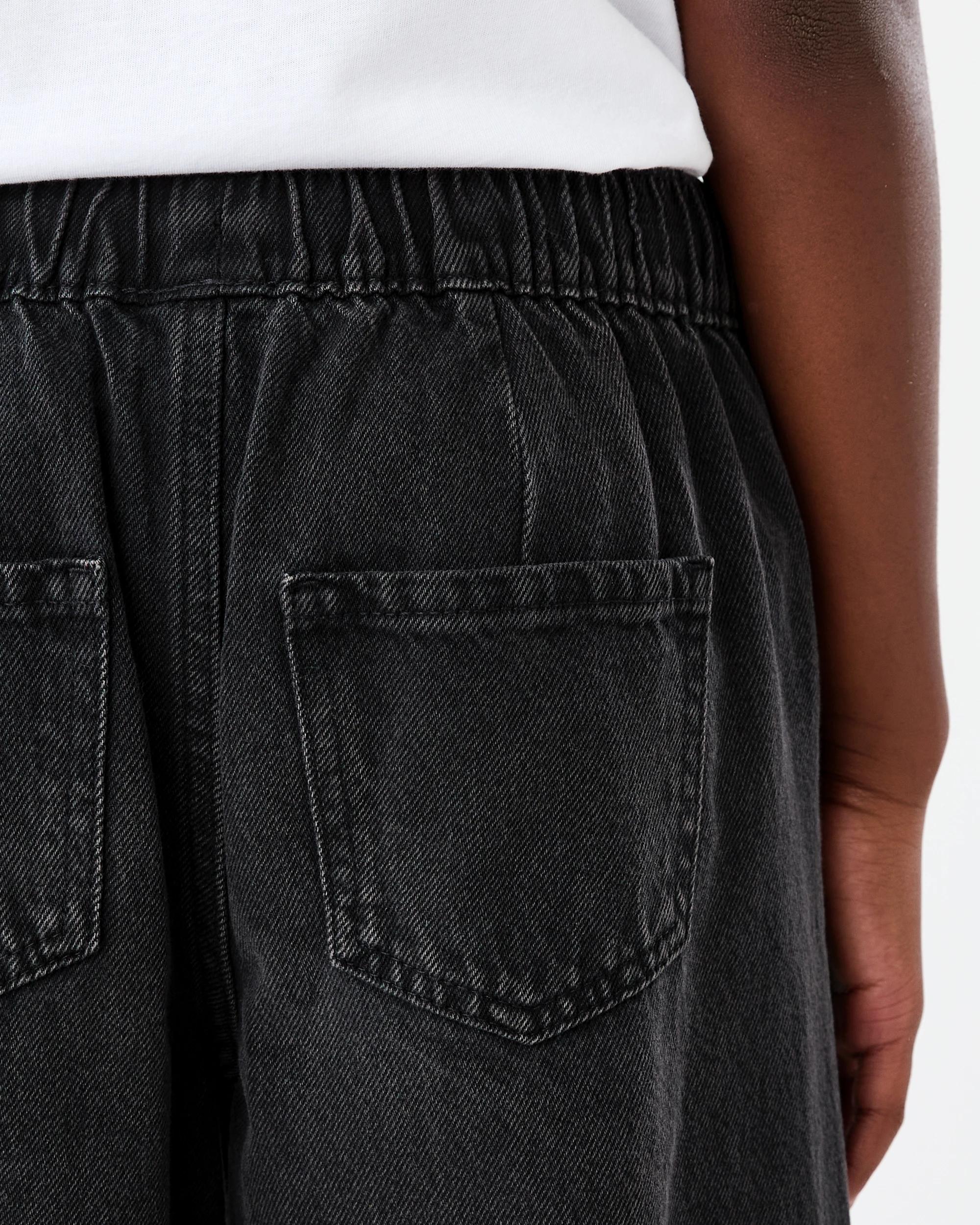 3 Wide Leg Elastic Jeans Blk Denim, 3 of 7