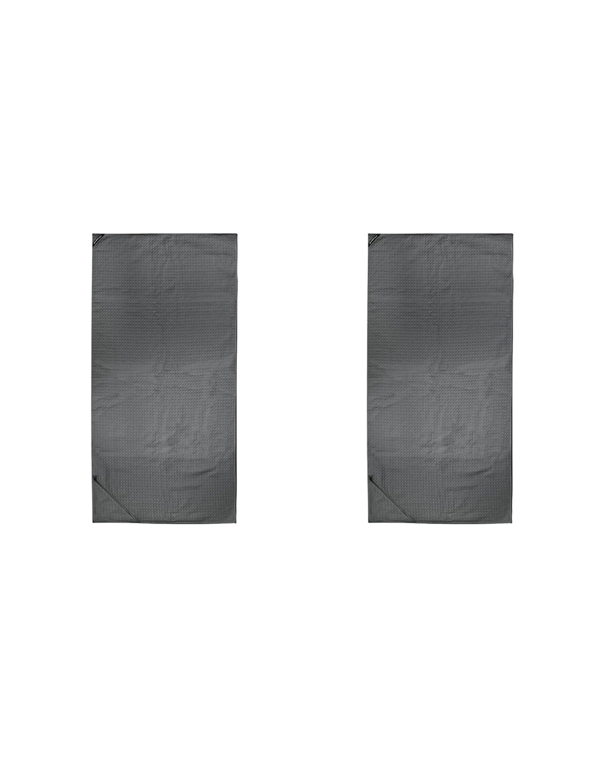 1 Bambury Matrix Microfibre Gym Towel 2 Pack Large Quick Dry With Zip Pocket - Charcoal, 1 of 2