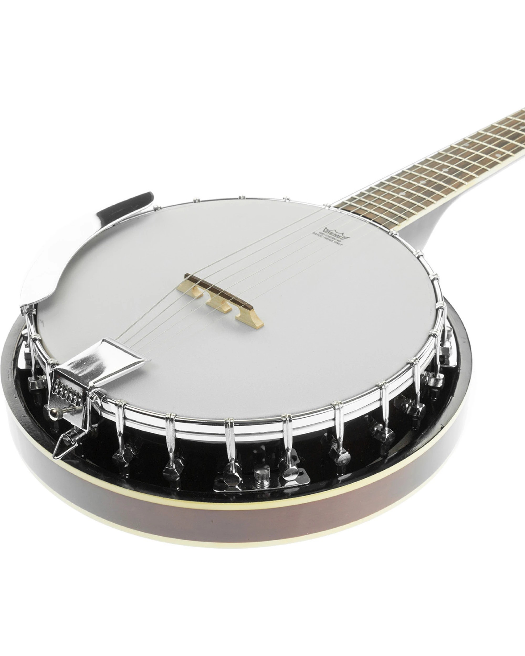 4 Karrera 6 String Resonator Banjo - Brown, 4 of 7