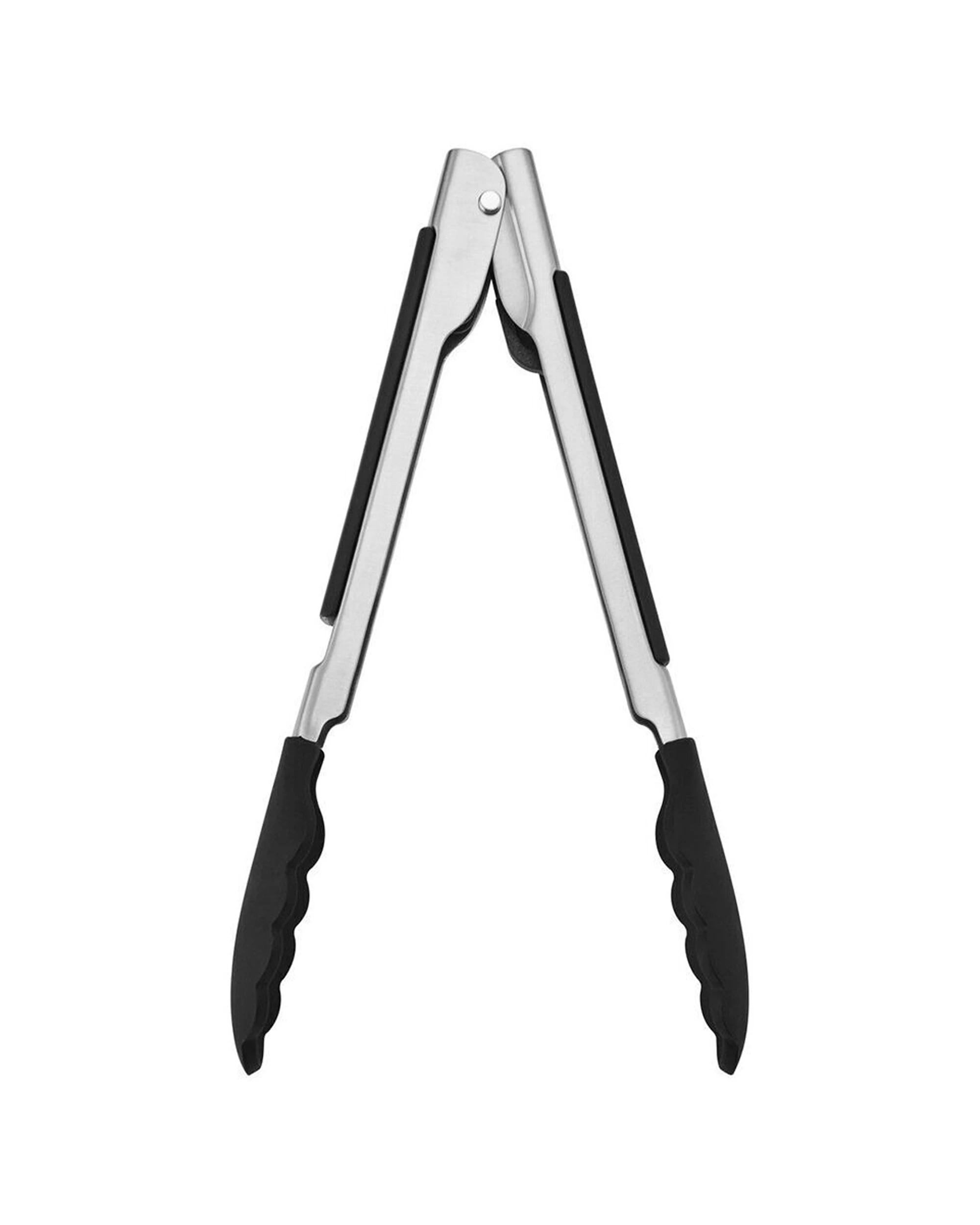 5 KitchenAid 2PK Nylon Silicone-Tipped Side-Locking Tongs 23cm Kitchen Utensil - Black, 5 of 7