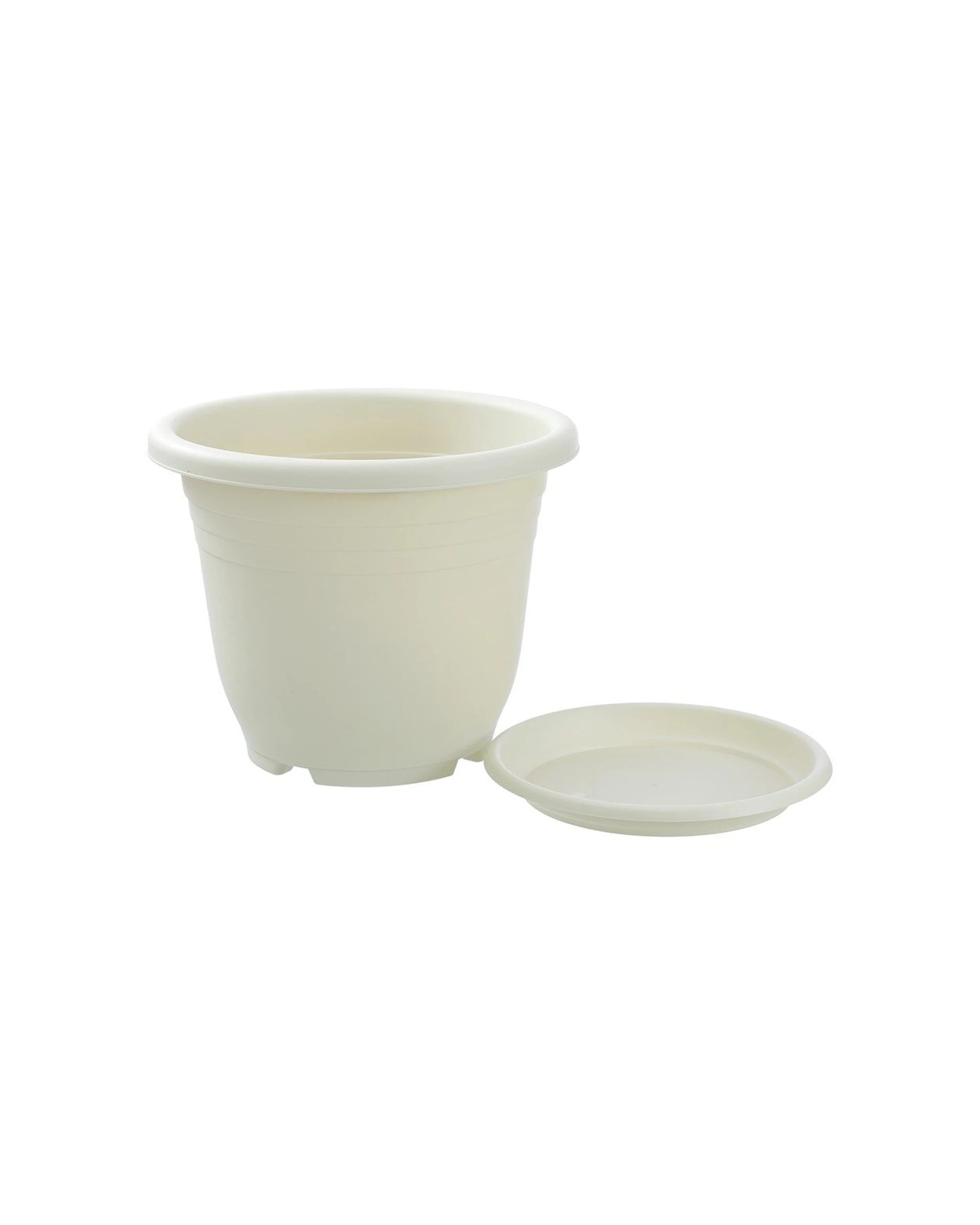 2 Boxsweden Classic Plastic Planter Pot With Saucer Durable 46cm - Multi, 2 of 7