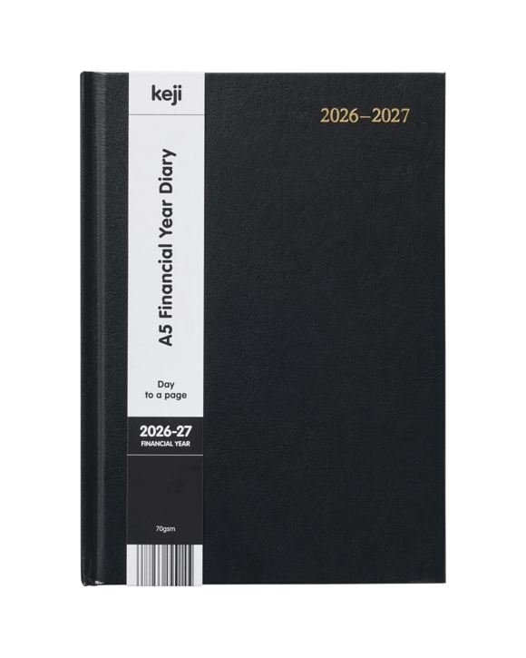 Keji A5 Day to Page FY26/27 Diary Black