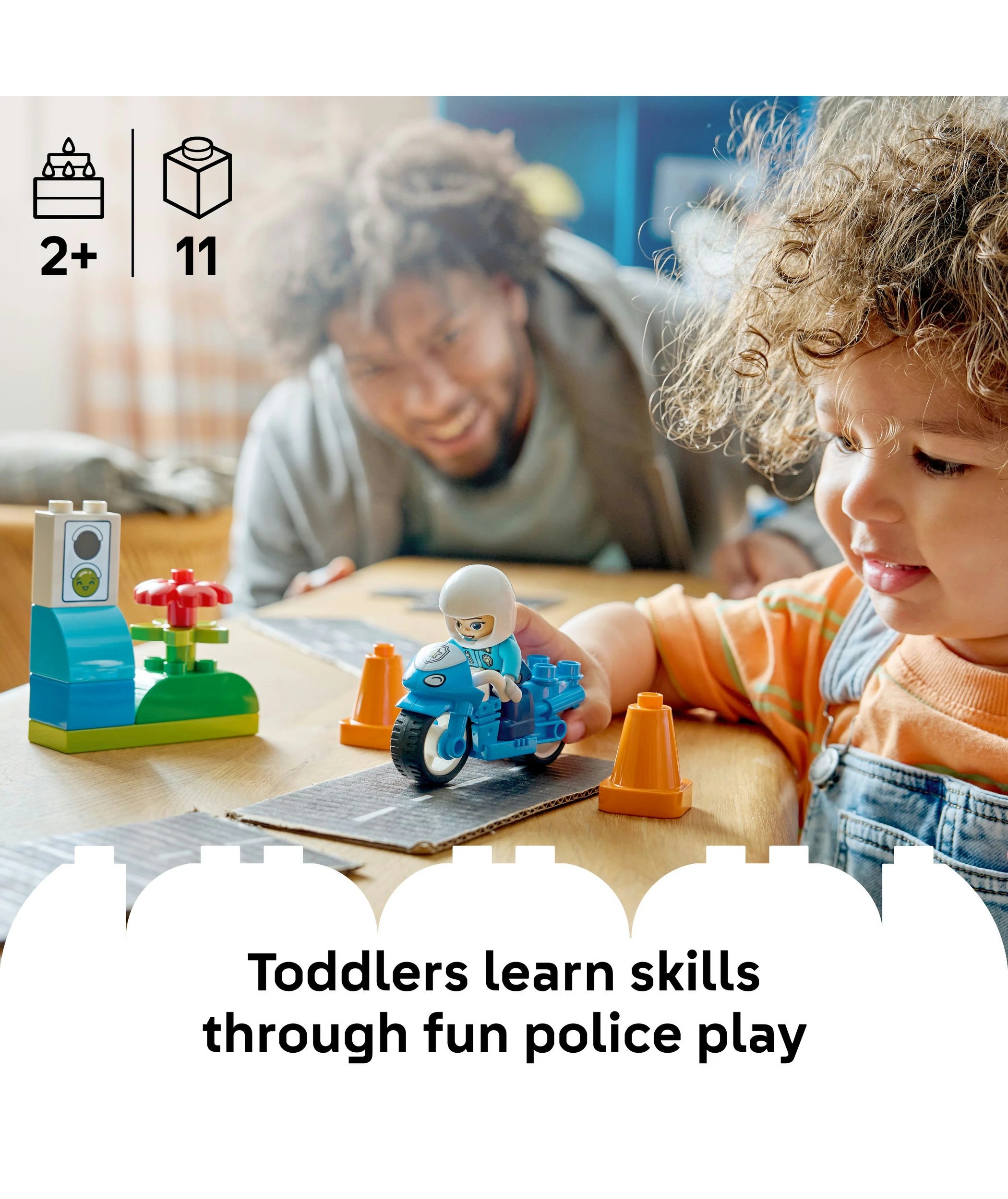 3 LEGO DUPLO Town Blue Police Motorcycle 10471, 3 of 10