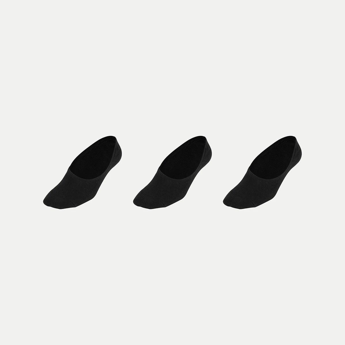 1 3 Pack No Show Socks BLACK, 1 of 3