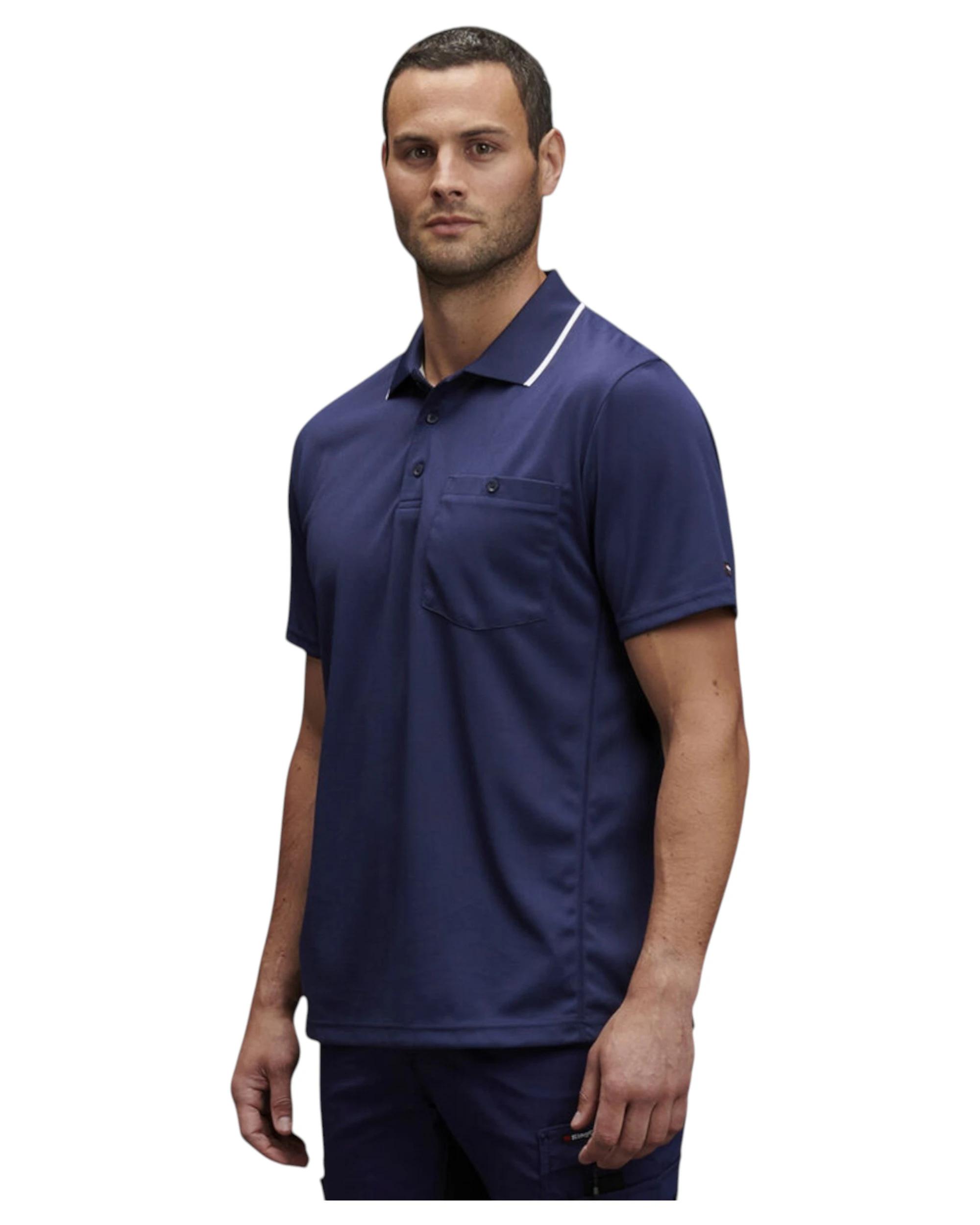 3 KingGee Mens Workcool Hyperfreeze Navy Short Sleeve Polo Shirt Navy, 3 of 5