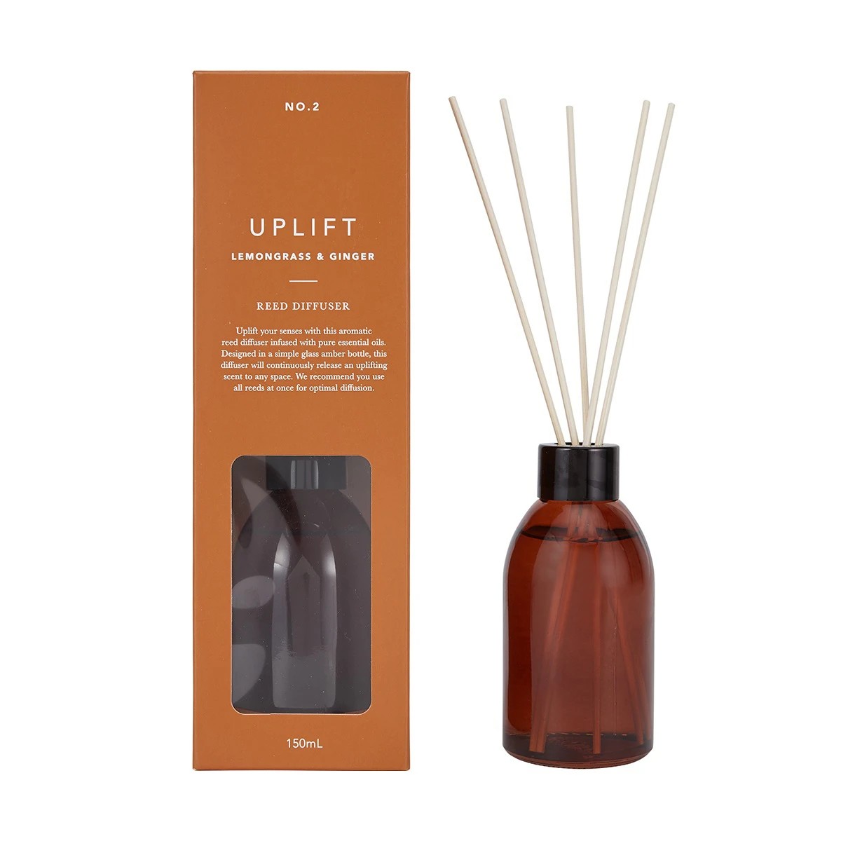 1 Uplift Lemongrass & Ginger Reed Diffuser 150ml, 1 of 5