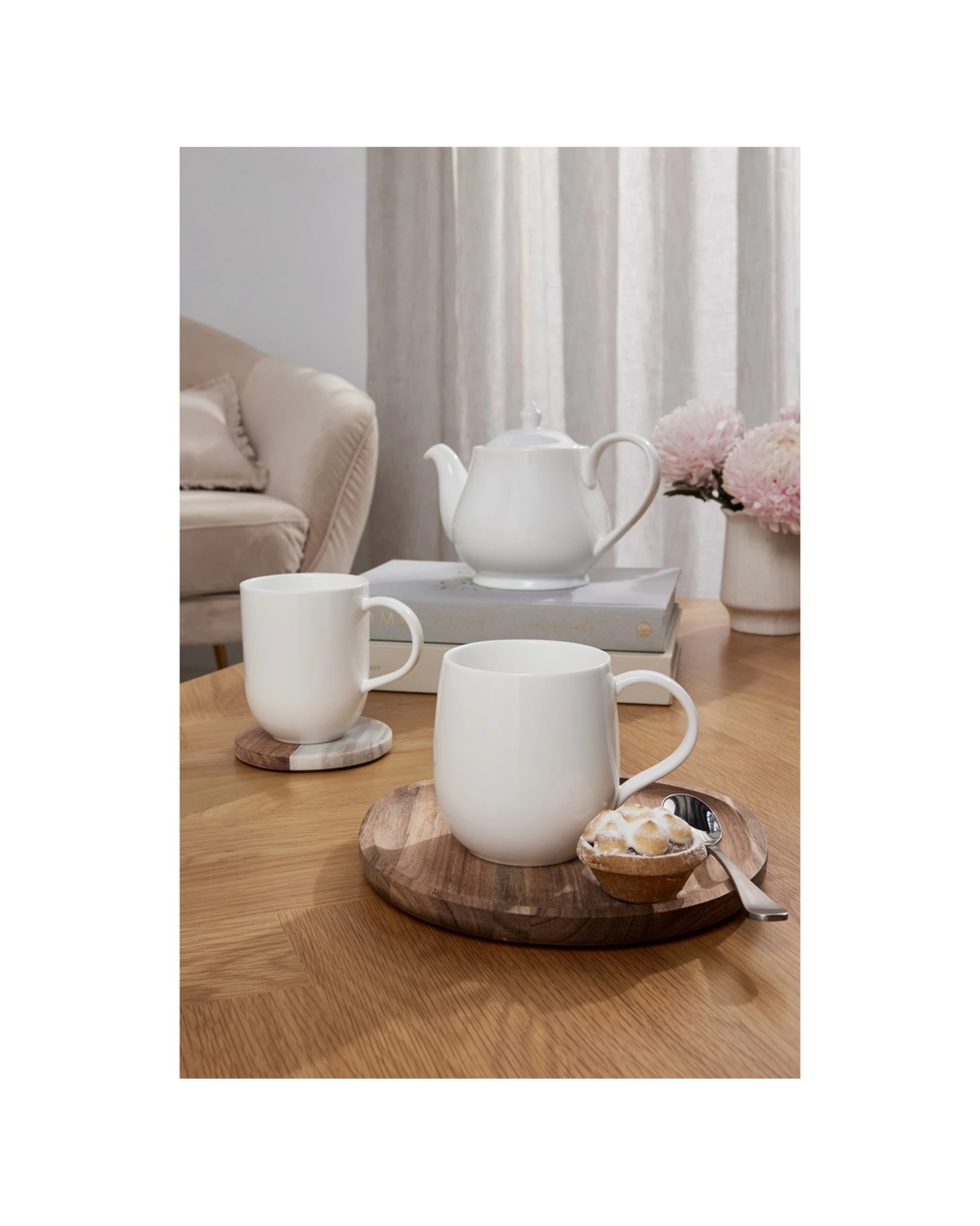 3 Maxwell And Williams White Basics Modern Mug 400ml Porcelain Microwave Safe - White, 3 of 3