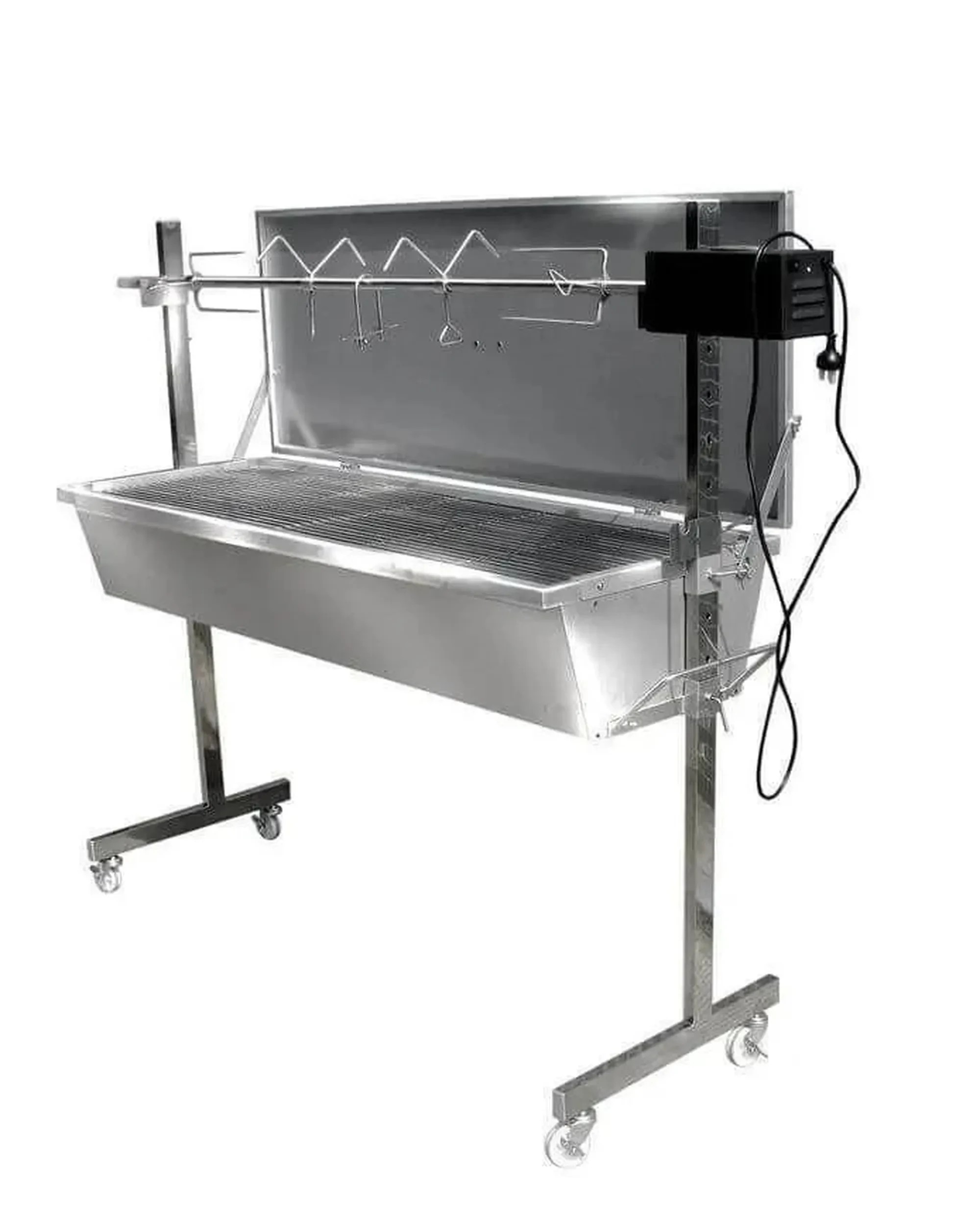 2 Flaming Coals Stainless Steel Warrior Spit Roaster - 60kg Capacity, 2 of 10