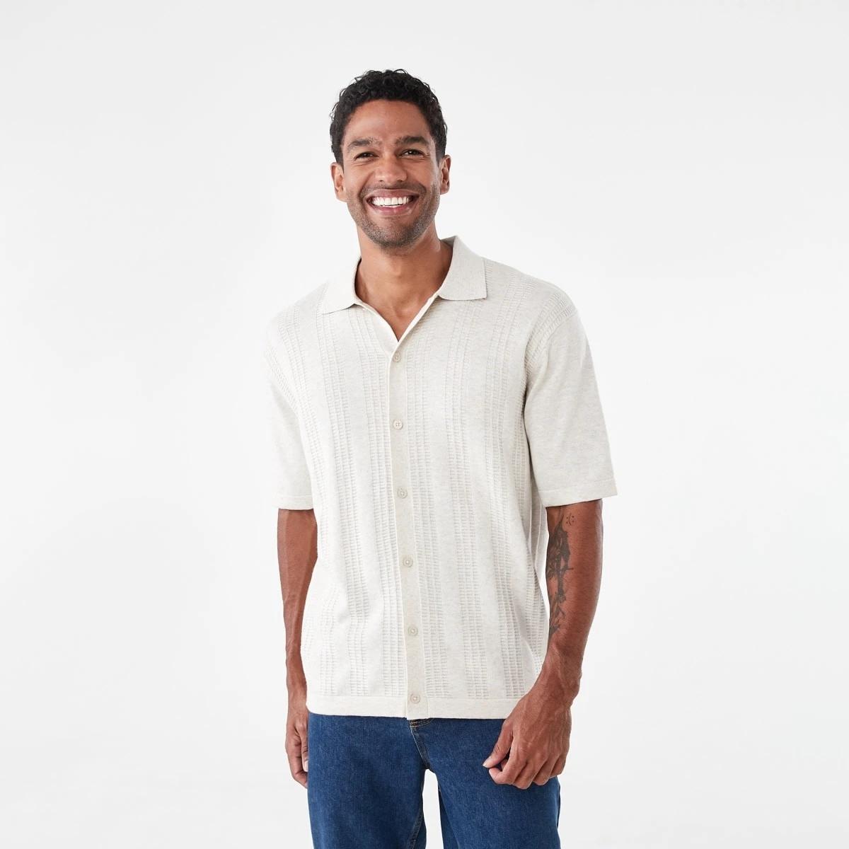 1 Short Sleeve Knit Shirt Bge Ntrl, 1 of 6