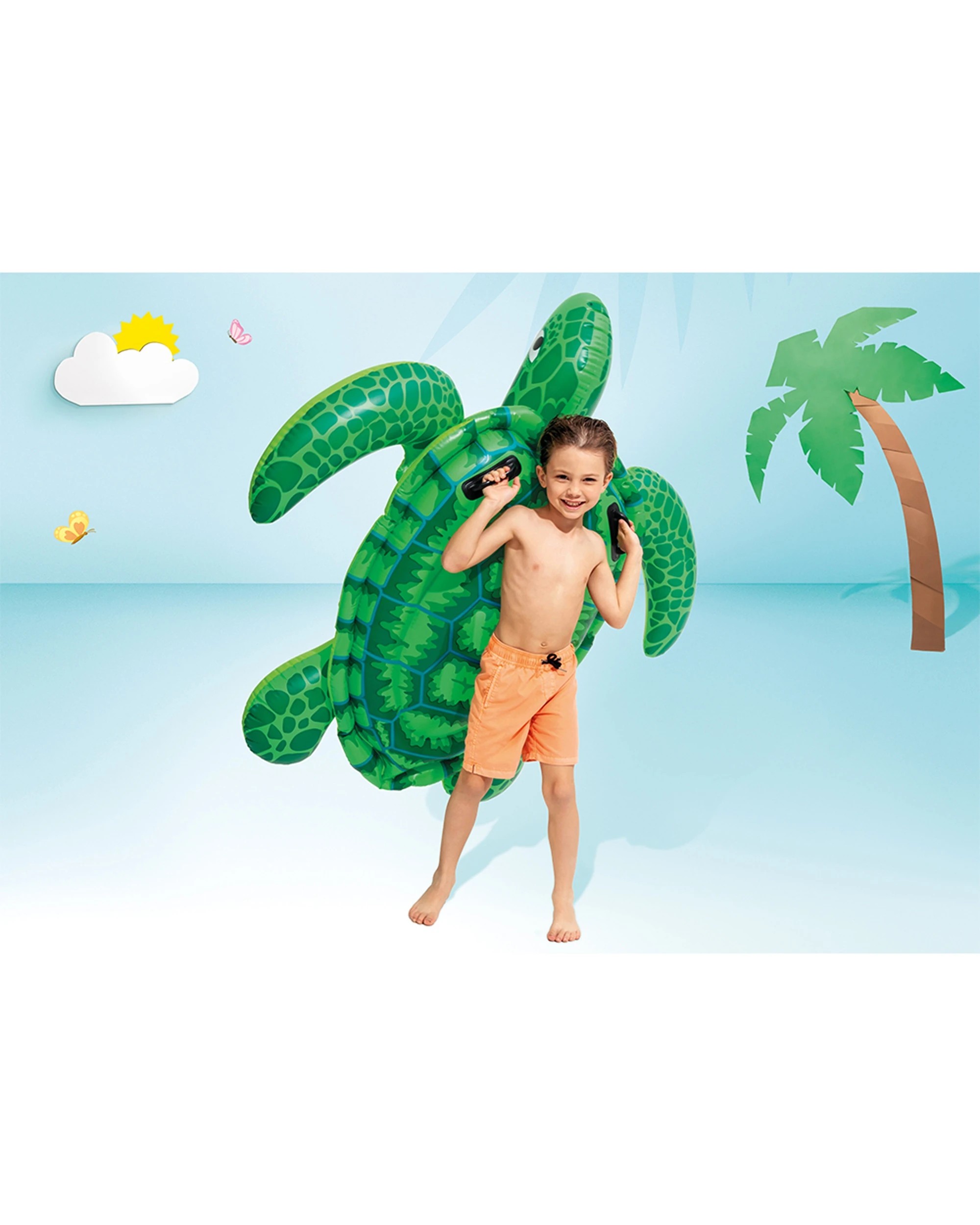 2 Intex Inflatable 150cm Lil Sea Turtle Ride-On Toy - Multi, 2 of 4