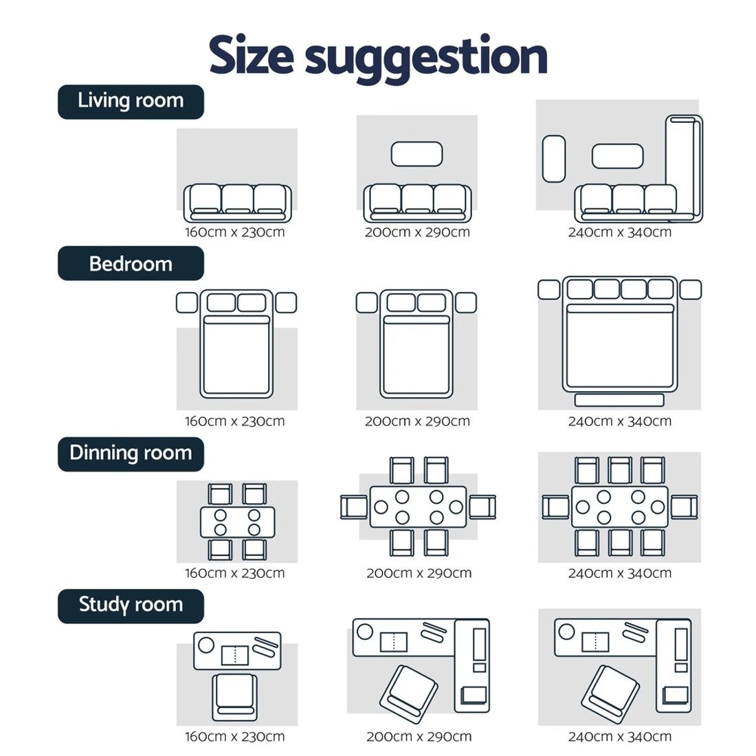 9 Artiss Floor Rug 160X230cm Large Washable Persian Area Rug Living Room - Blue, 9 of 9