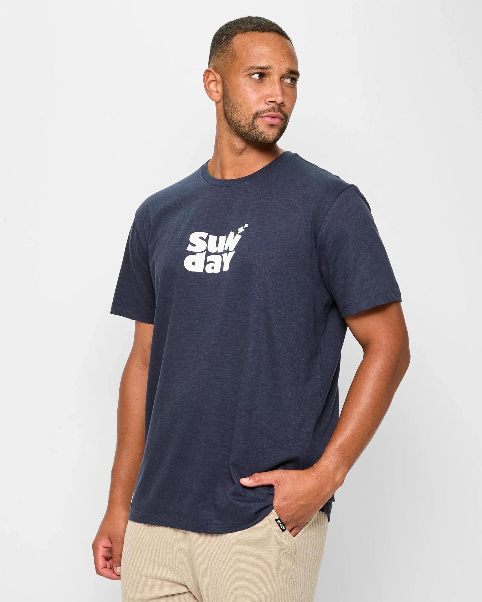 3 Maxx Australian Cotton Print Sleep T-Shirt NAVY BLUE, 3 of 5