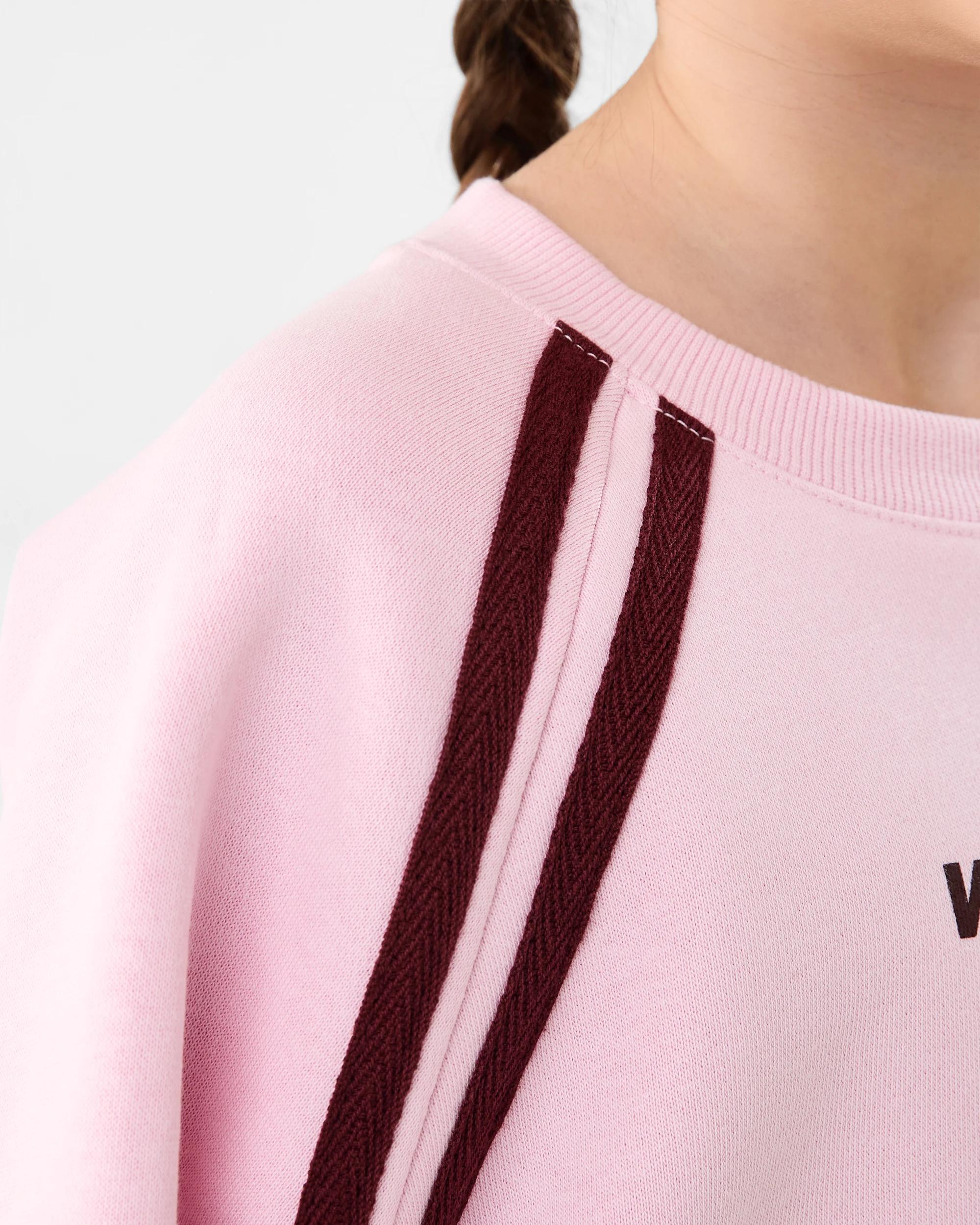 6 Raglan Sport Crew Neck Sweatshirt Pink Ball, 6 of 8