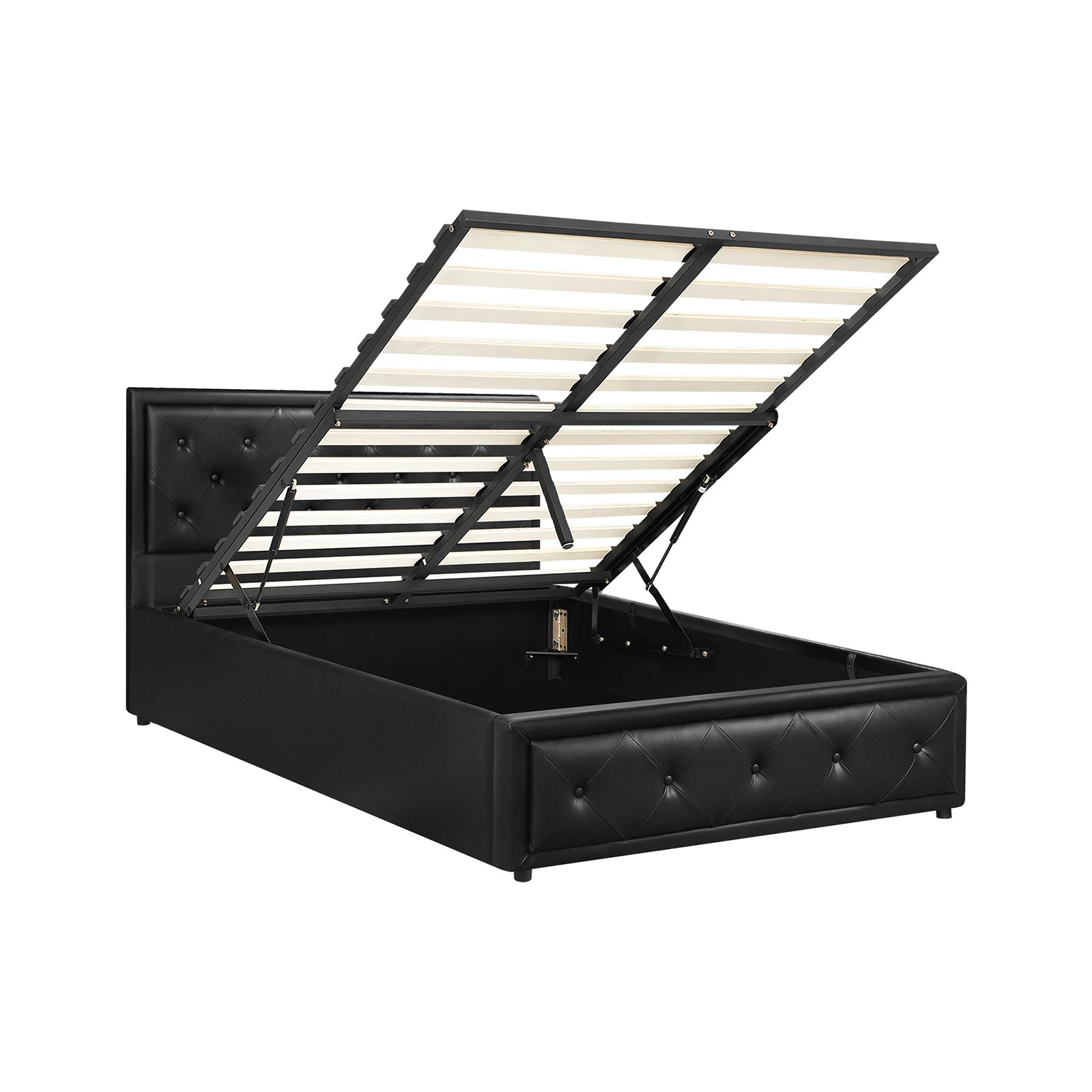 7 Oikiture King Single Bed Frame Gas Lift Base With Storage Enzo
 - Black, 7 of 10