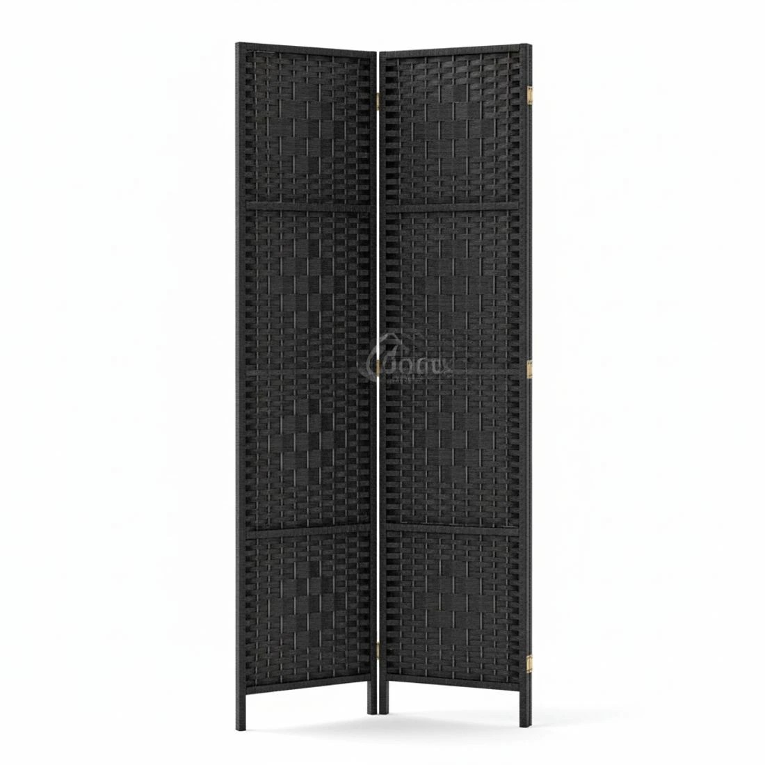 6 Artiss 3 Panel Room Divider Screen 123x170cm Woven Black - Black, 6 of 8