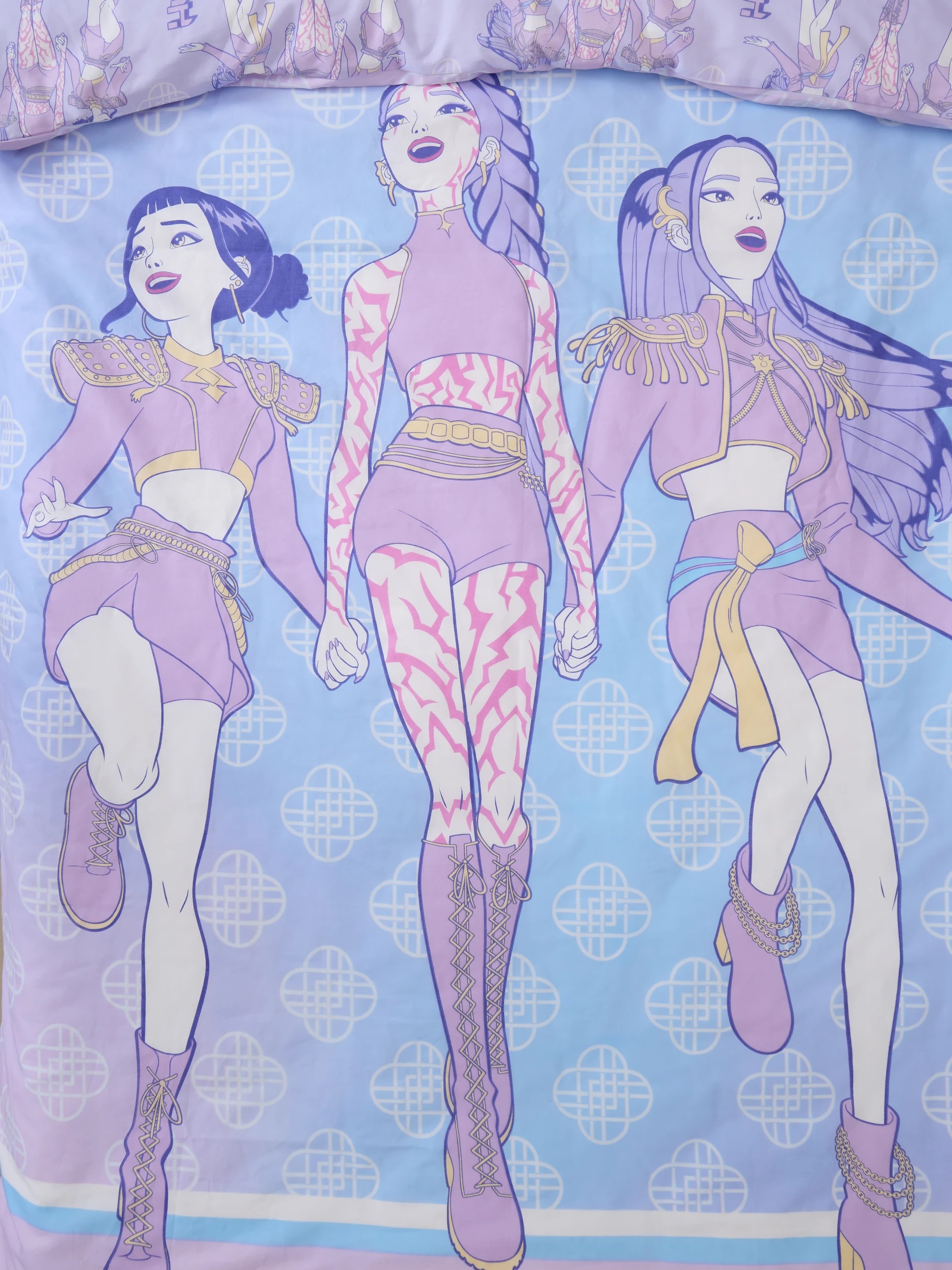 3 KPop Demon Hunters Quilt Cover Set - Queen Bed - Purple, 3 of 4