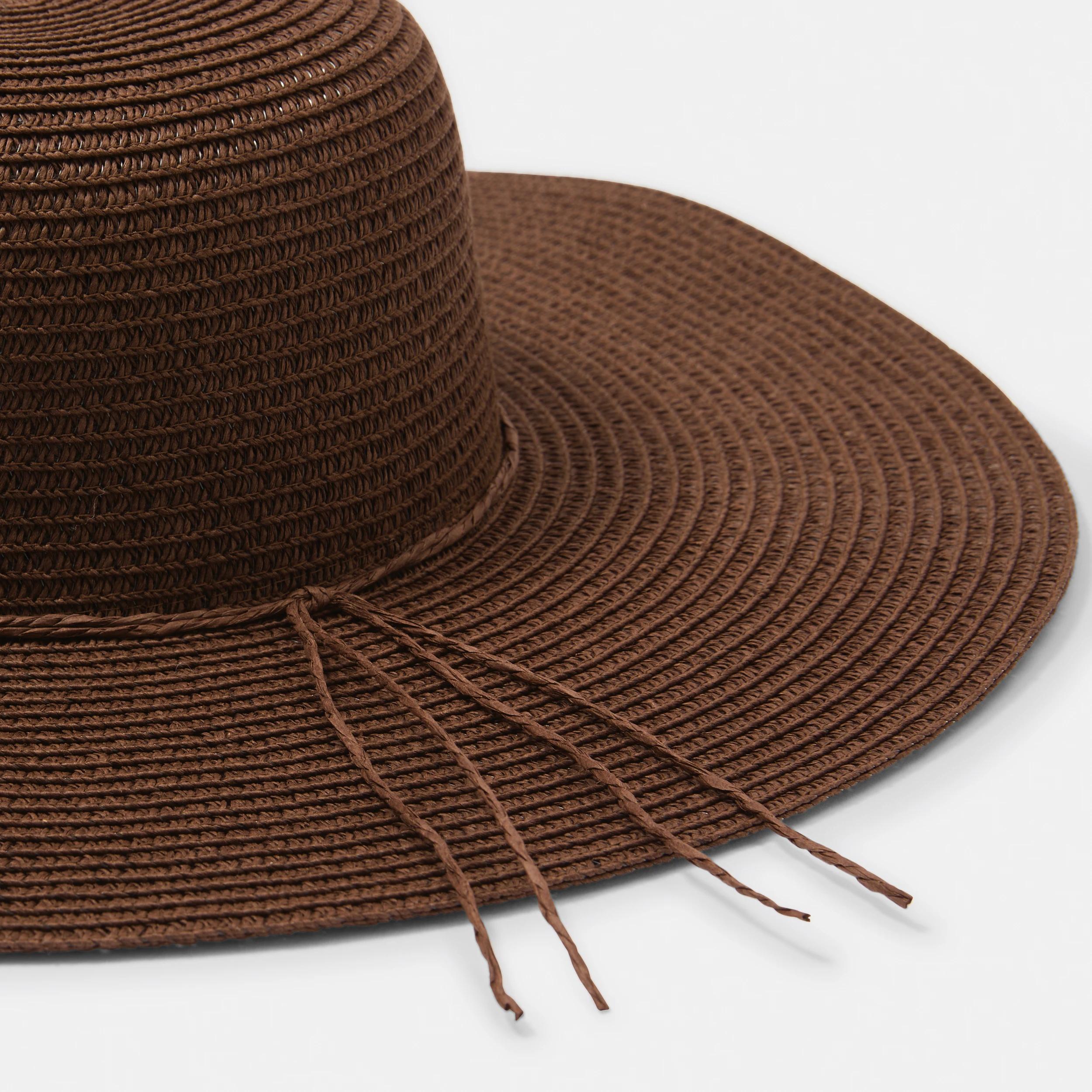 3 Basic Wide Brim Hat Brown, 3 of 3