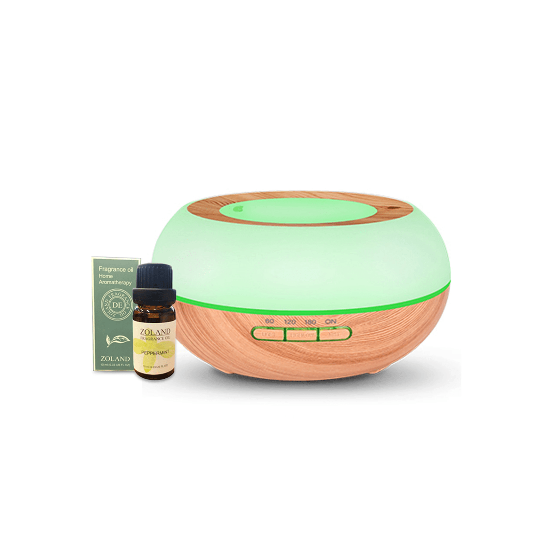 1 TODO 300Ml Humidifier Aromatherapy Diffuser Ultrasonic 7 Colour Led + Essential Oil - White, 1 of 3