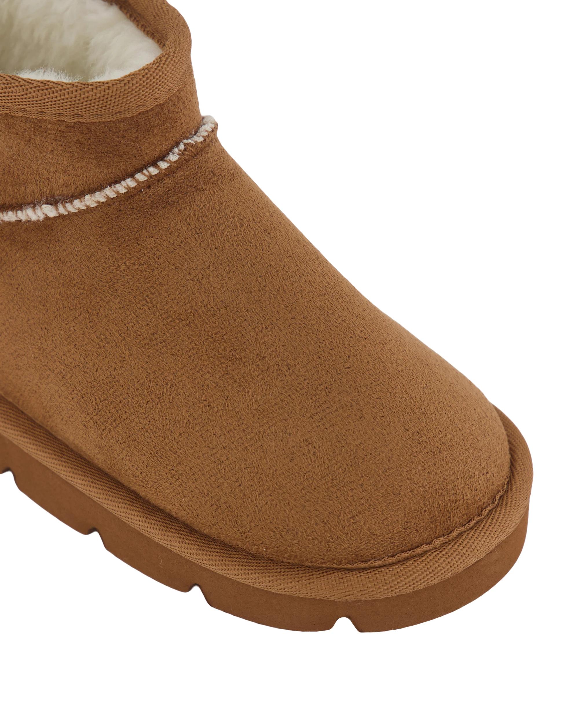 4 Junior Light Up Slipper Boots Chestnut, 4 of 5