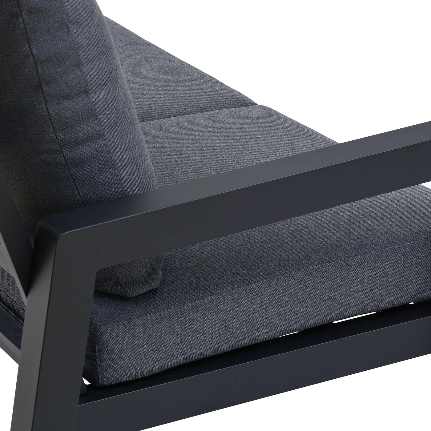 3 Moda Living Bronte 3-Seater Aluminium Outdoor Sofa with Cushion - Charcoal, 3 of 4