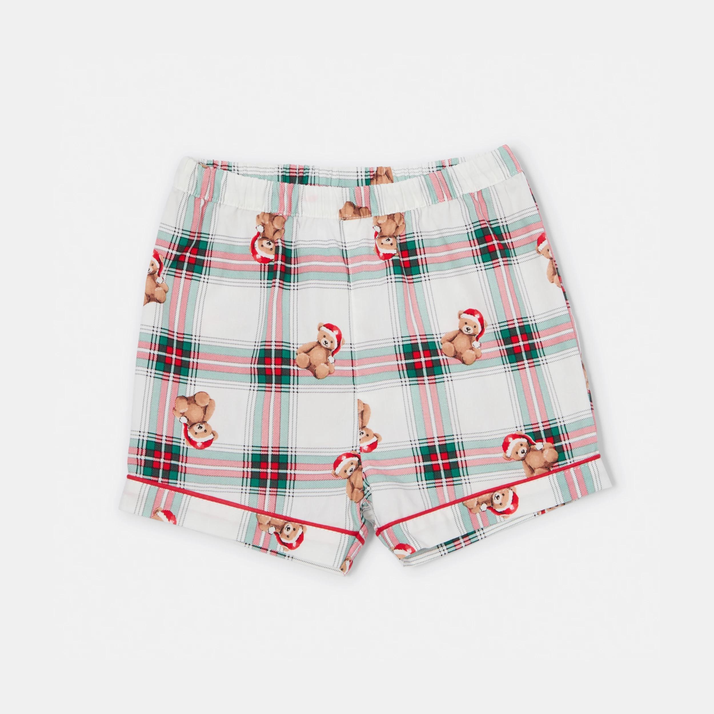 4 Christmas Short Sleeve Check Family Pyjama Set XMAS BEAR CHECK, 4 of 7