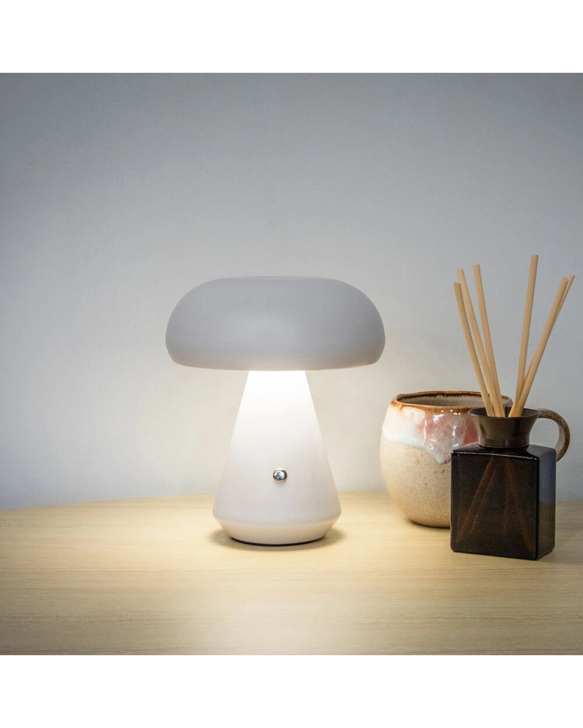 6 Boyle Rechargeable LED Table Lamp Mushroom-Shaped Adjustable Lighting Lamp - White, 6 of 6