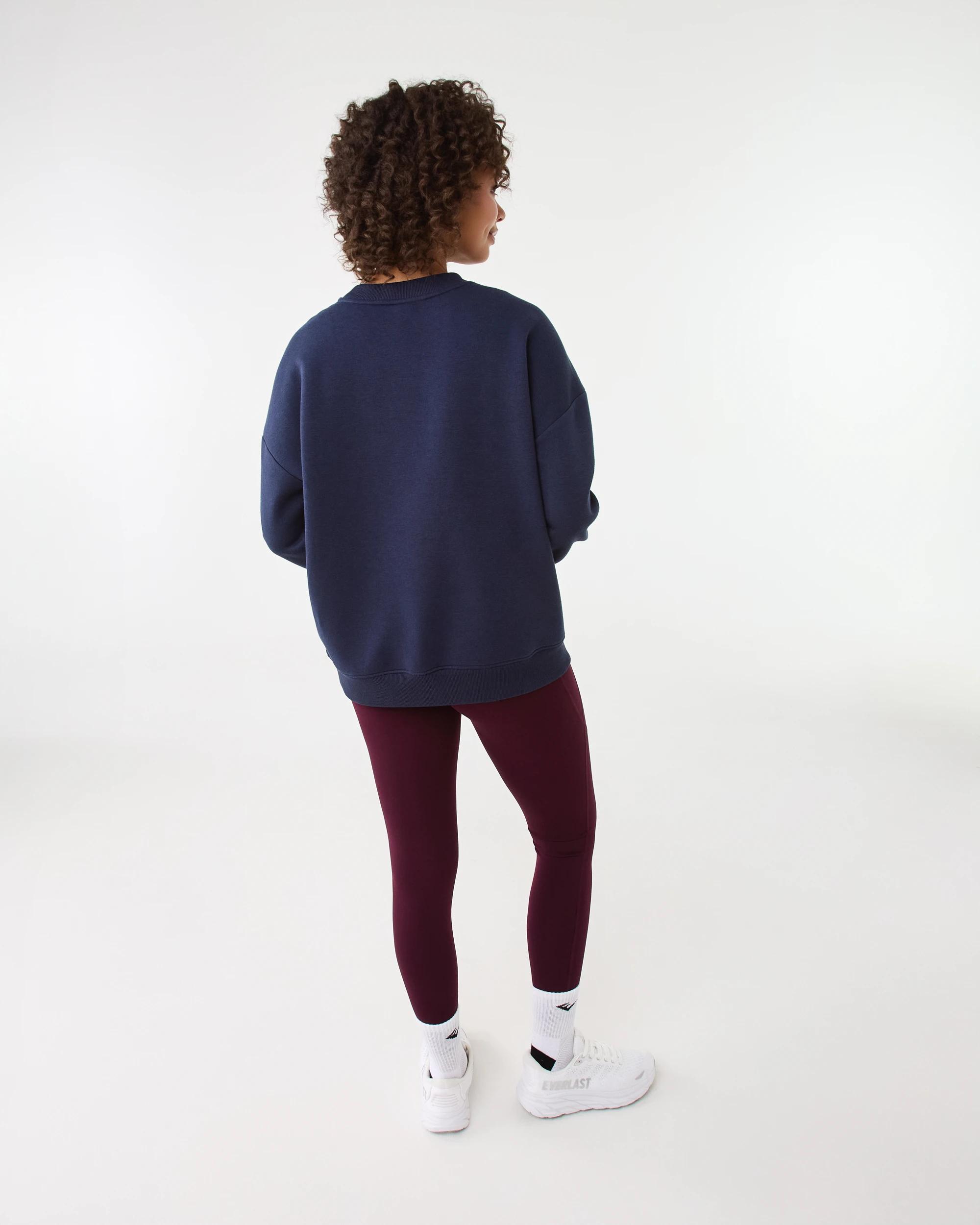 4 Everlast Womens Colourblock Sweatshirt Mood Indgo, 4 of 10