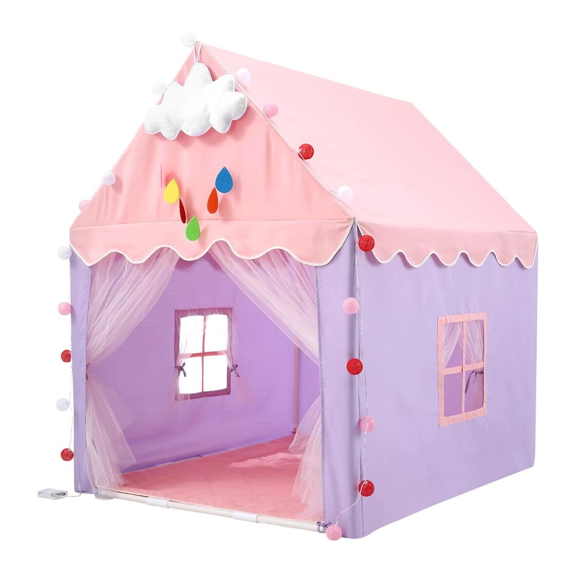 1 AUSWAY Kids Play Tent Playhouse Childrens Princess Castle, 1 of 4