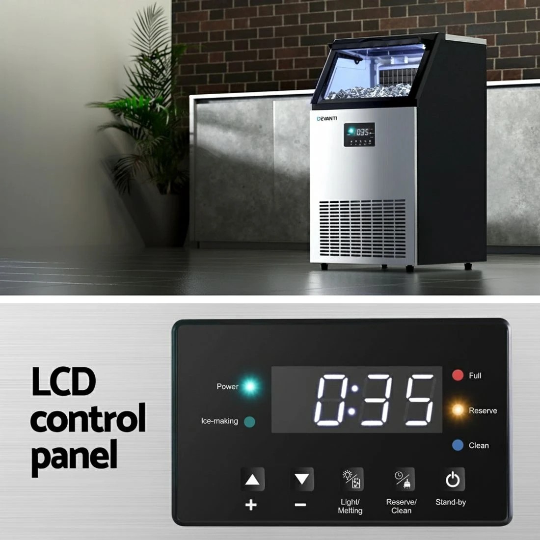 5 Devanti 60kg Ice Maker Commercial - Silver, 5 of 6