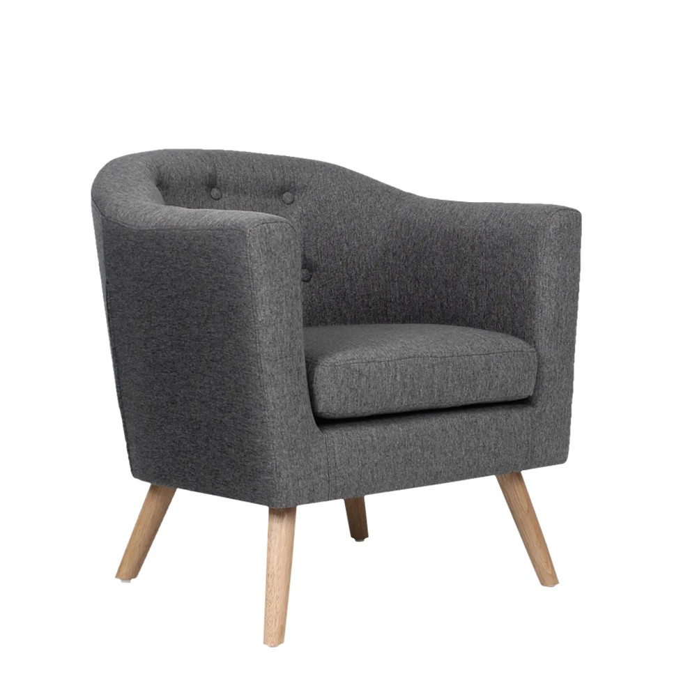 1 Artiss Armchair Tub Chair  Adora - Grey, 1 of 6