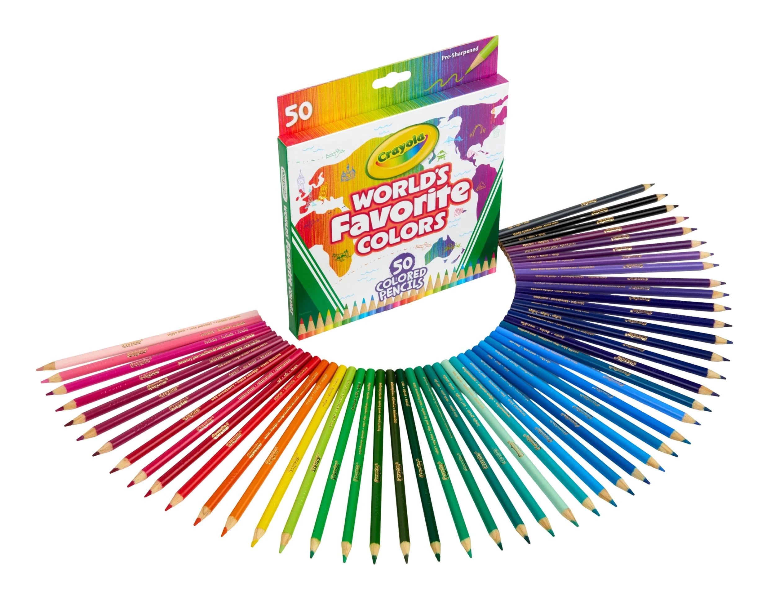 3 Crayola 50 Pack World's Favourite Colours Coloured Pencils - Multi, 3 of 3
