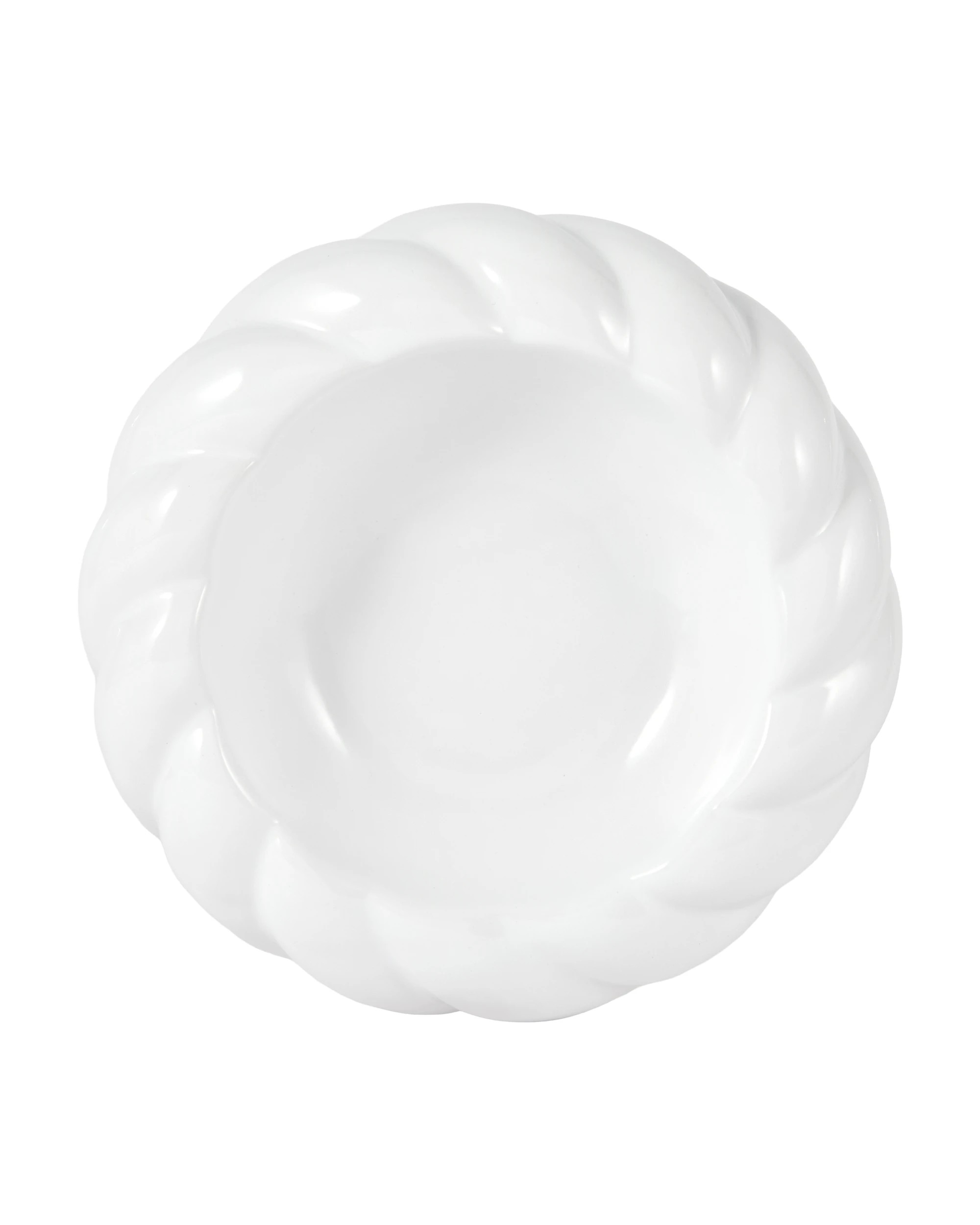 4 White Twist Edge Decor Bowl, 4 of 5