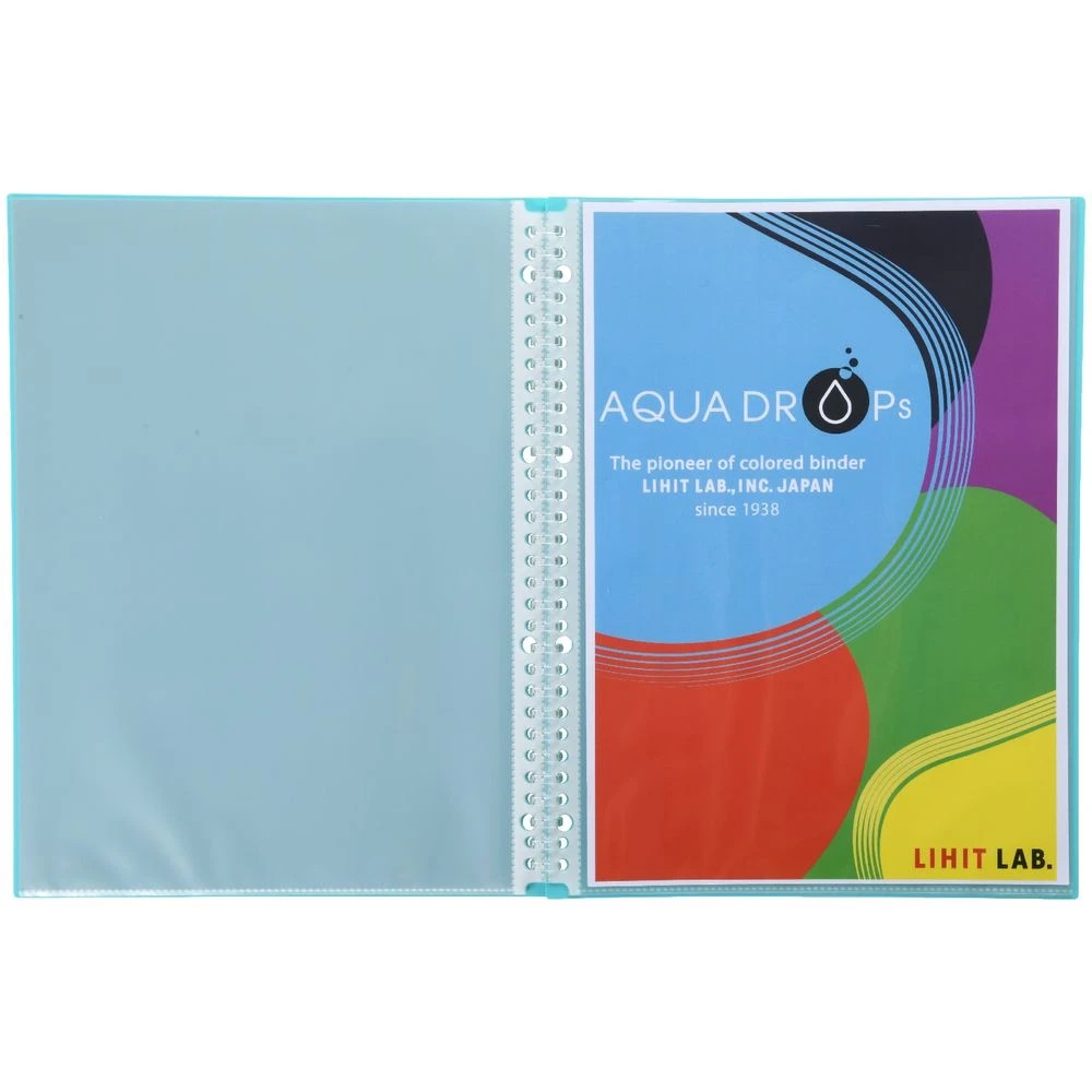 4 Aqua Drops Refillable Display Book A4 20 Pockets Vivid Teal, 4 of 4