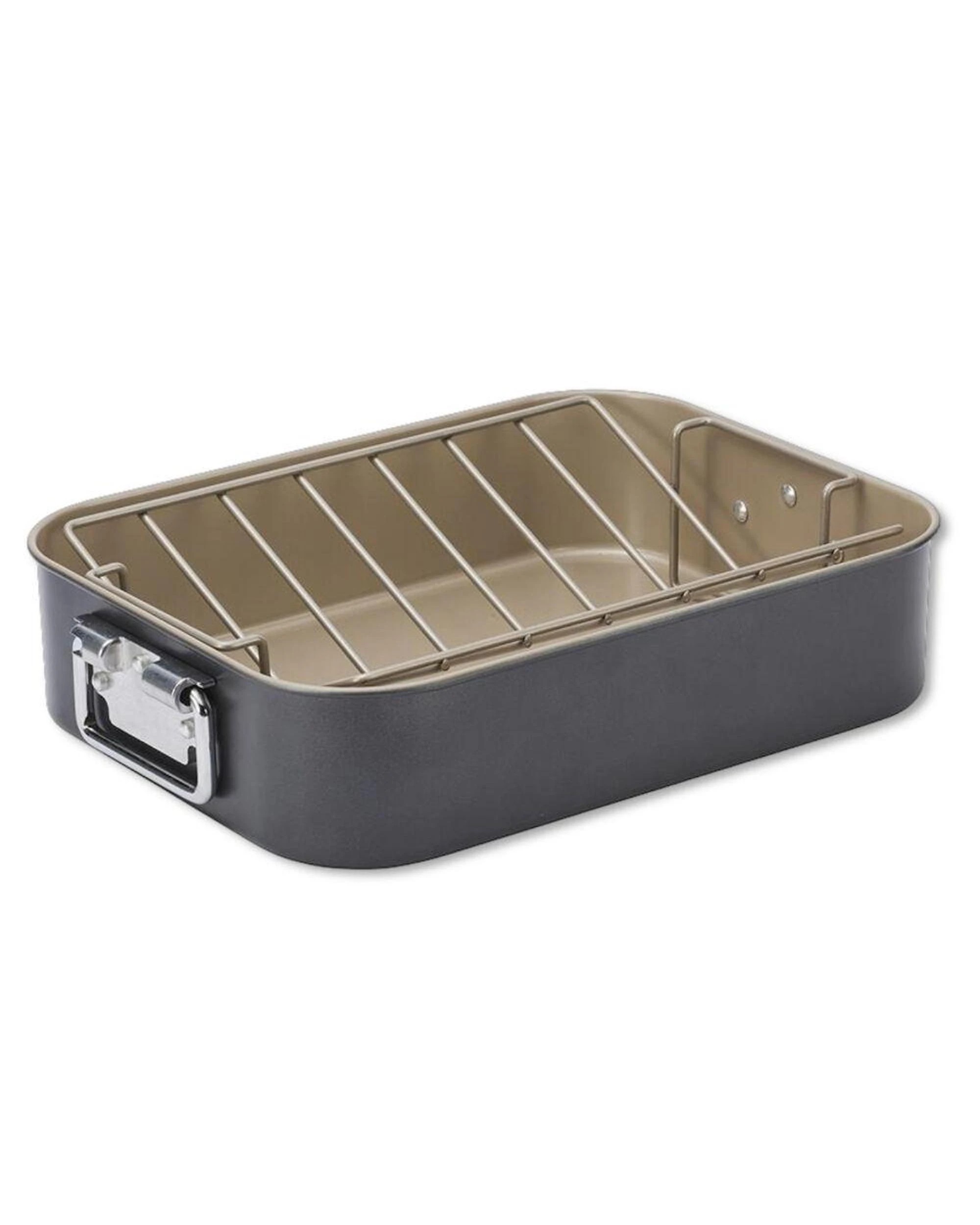 1 Stanley Rogers Ceramabake Heavy Duty Roaster 44x32x10cm - Grey, 1 of 2