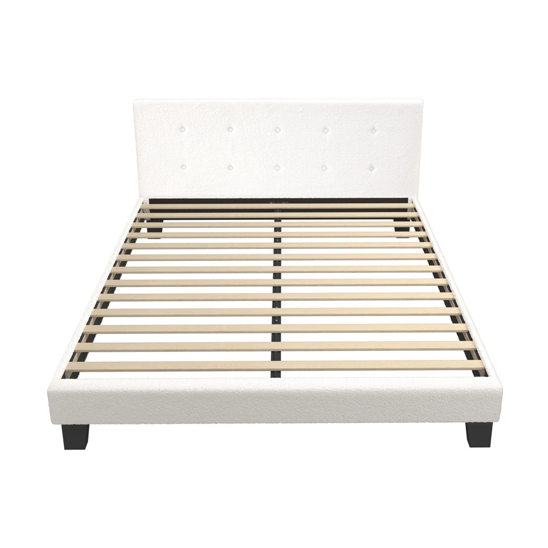 9 Oikiture Queen Bed Frame Bed Platform
 - White, 9 of 10