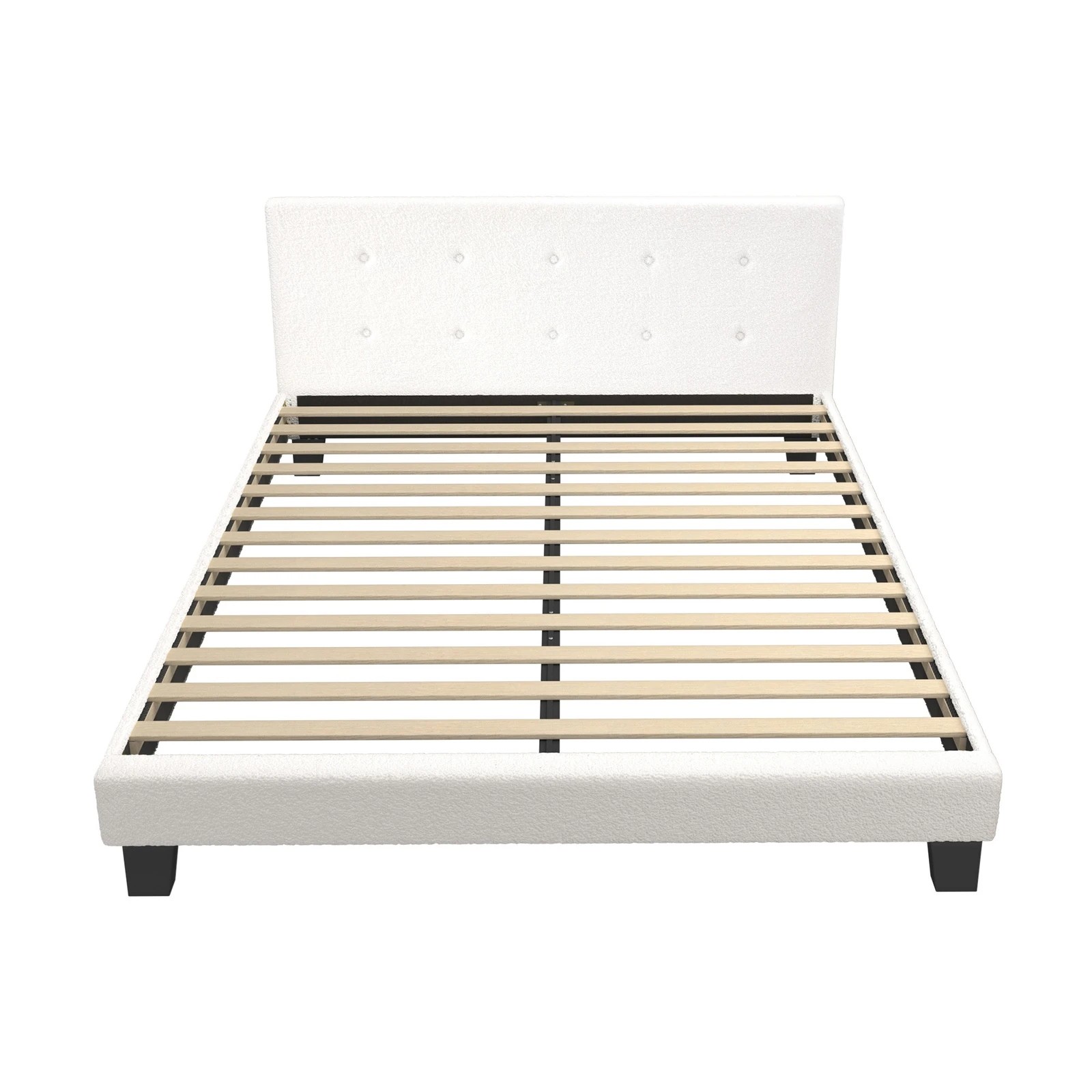 9 Oikiture Queen Bed Frame Bed Platform
 - White, 9 of 10