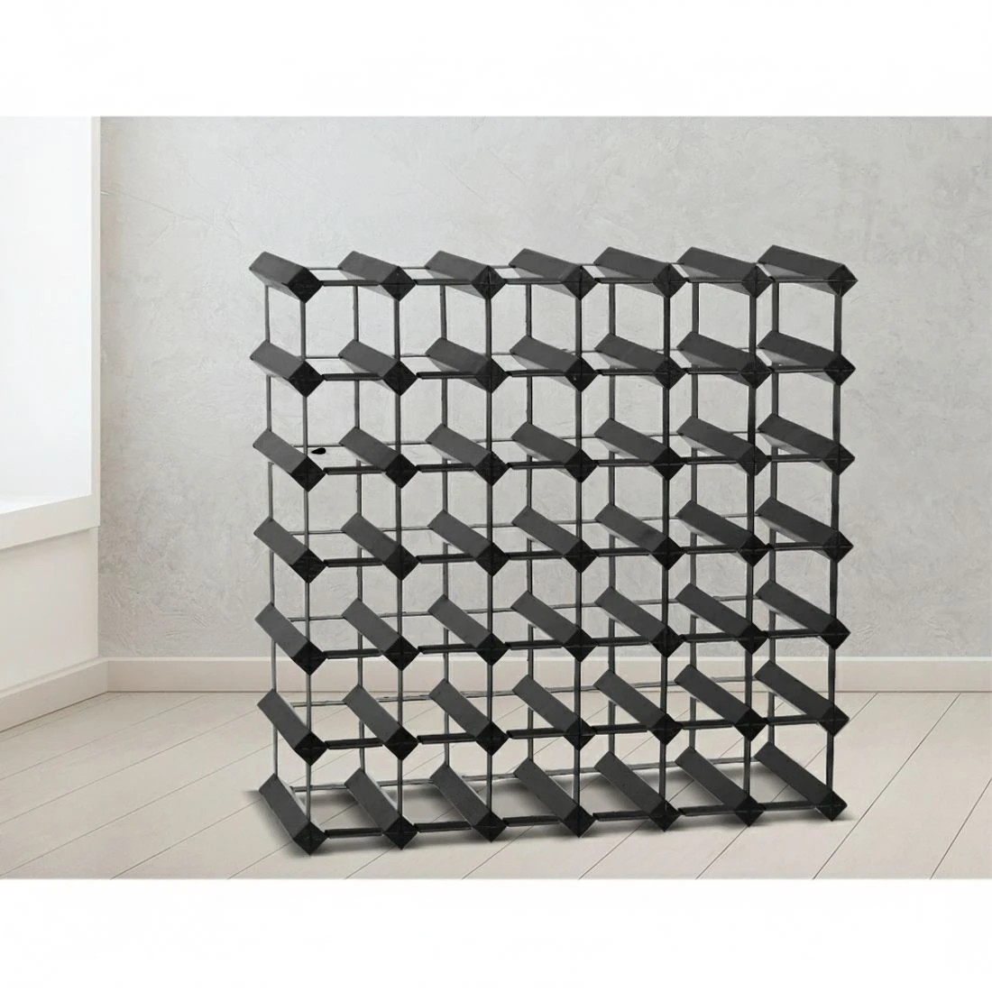 3 Artiss Wine Rack 42 Bottle - Black, 3 of 5