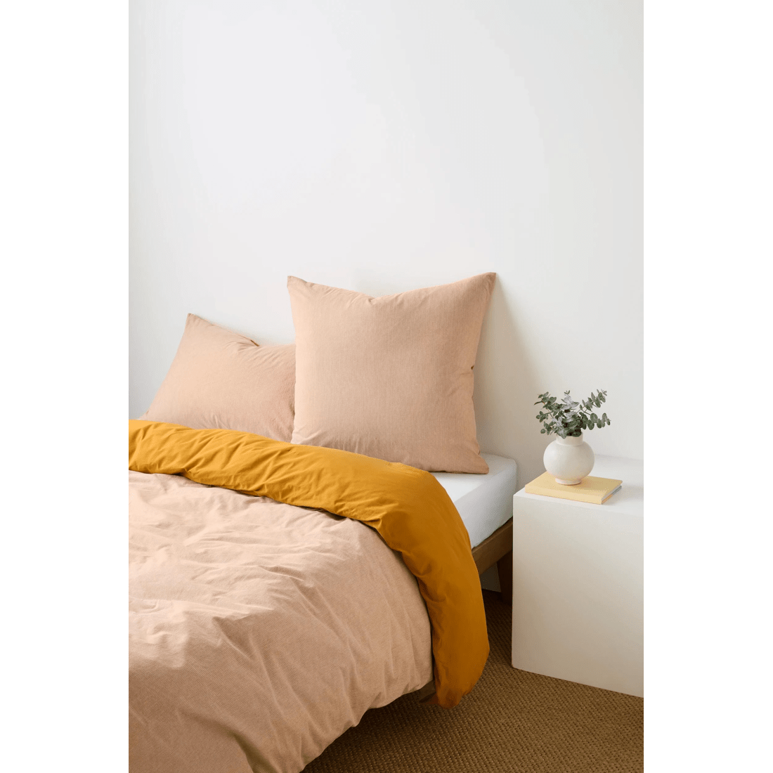 2 Arlo Cotton Stonewash European Pillowcase - Yellow, 2 of 2