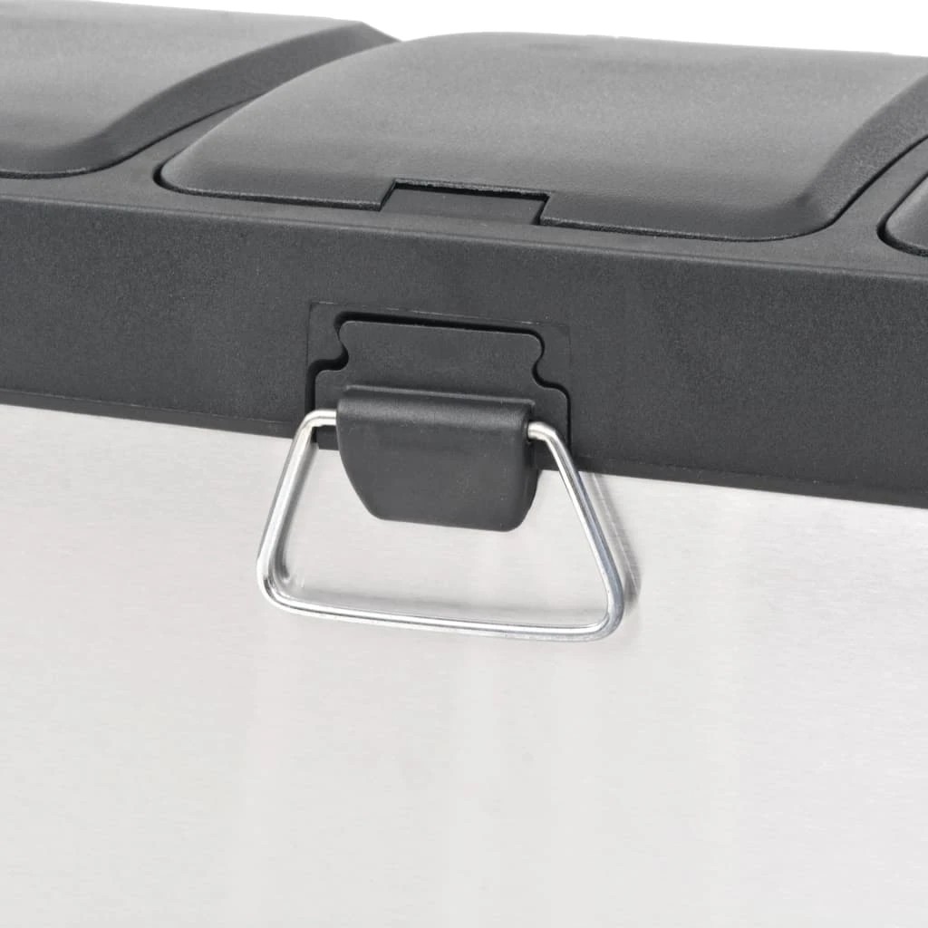 4 Vidaxl Trash Bin Recycling Bin - Silver, 4 of 5