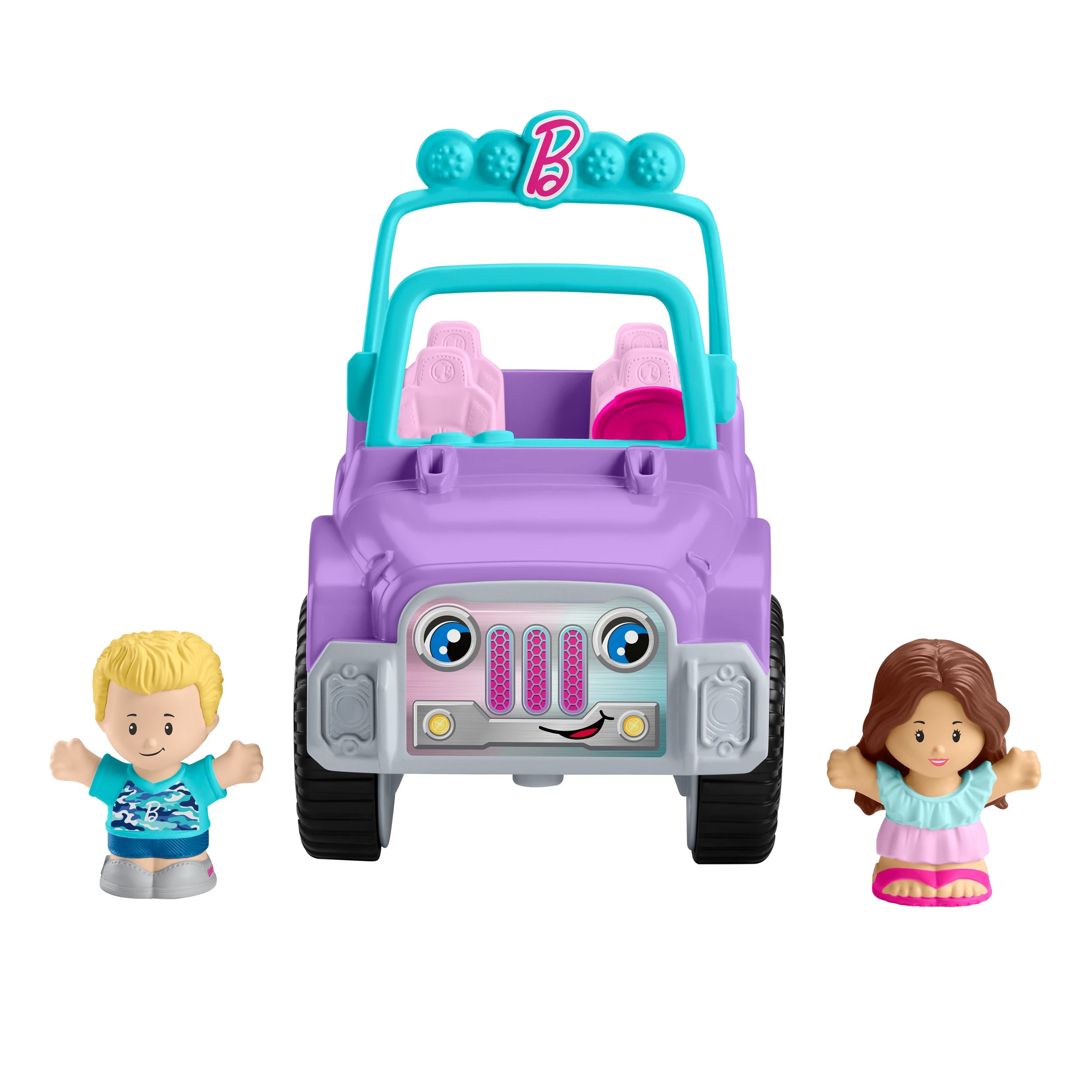 3 Fisher-Price Barbie Little People Beach Cruiser Toy Car, 3 of 6