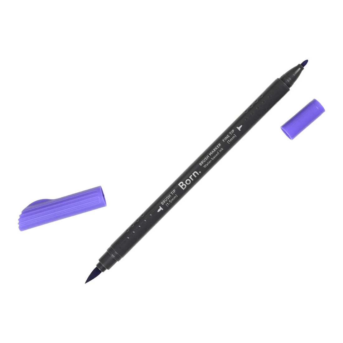 3 Born Professional Brush Dual-Tip Marker Purple V08, 3 of 4