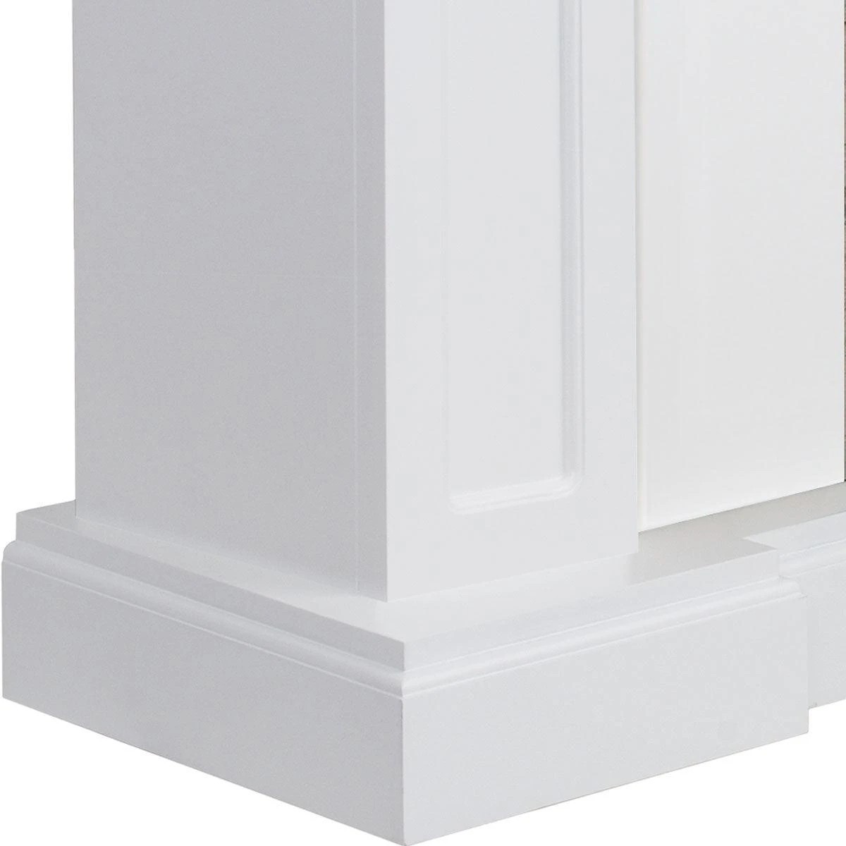 5 Moda Living Hudson Electric Fireplace Heater White Mantel Suite with Primo Insert - White, 5 of 5