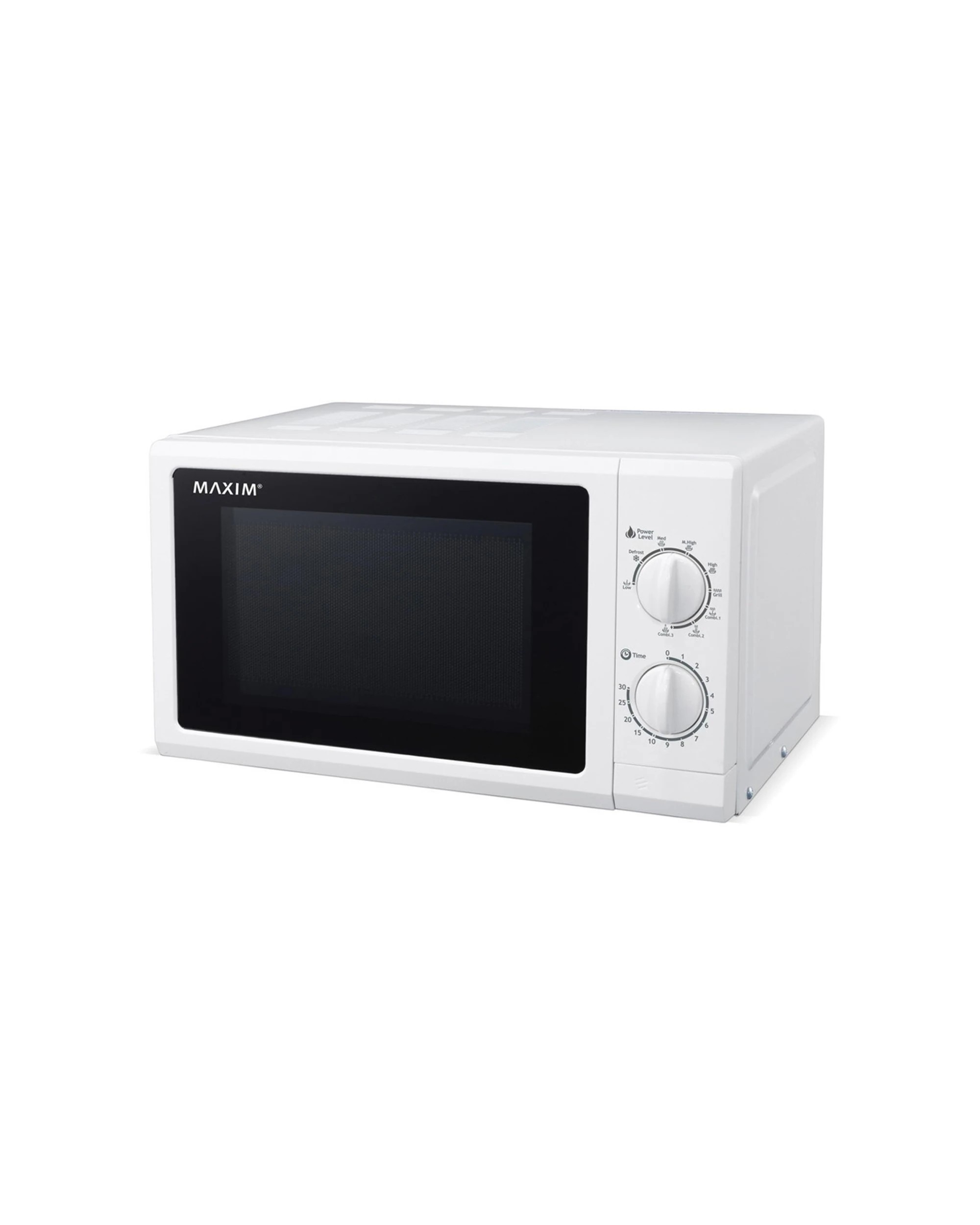 1 Maxim Microwave Oven 20L 700W Manual Countertop 6 Levels 30-Min Timer - White, 1 of 1