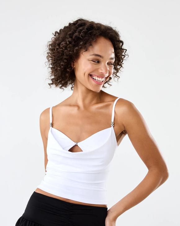 Sleeveless Cut Out Bead Tank